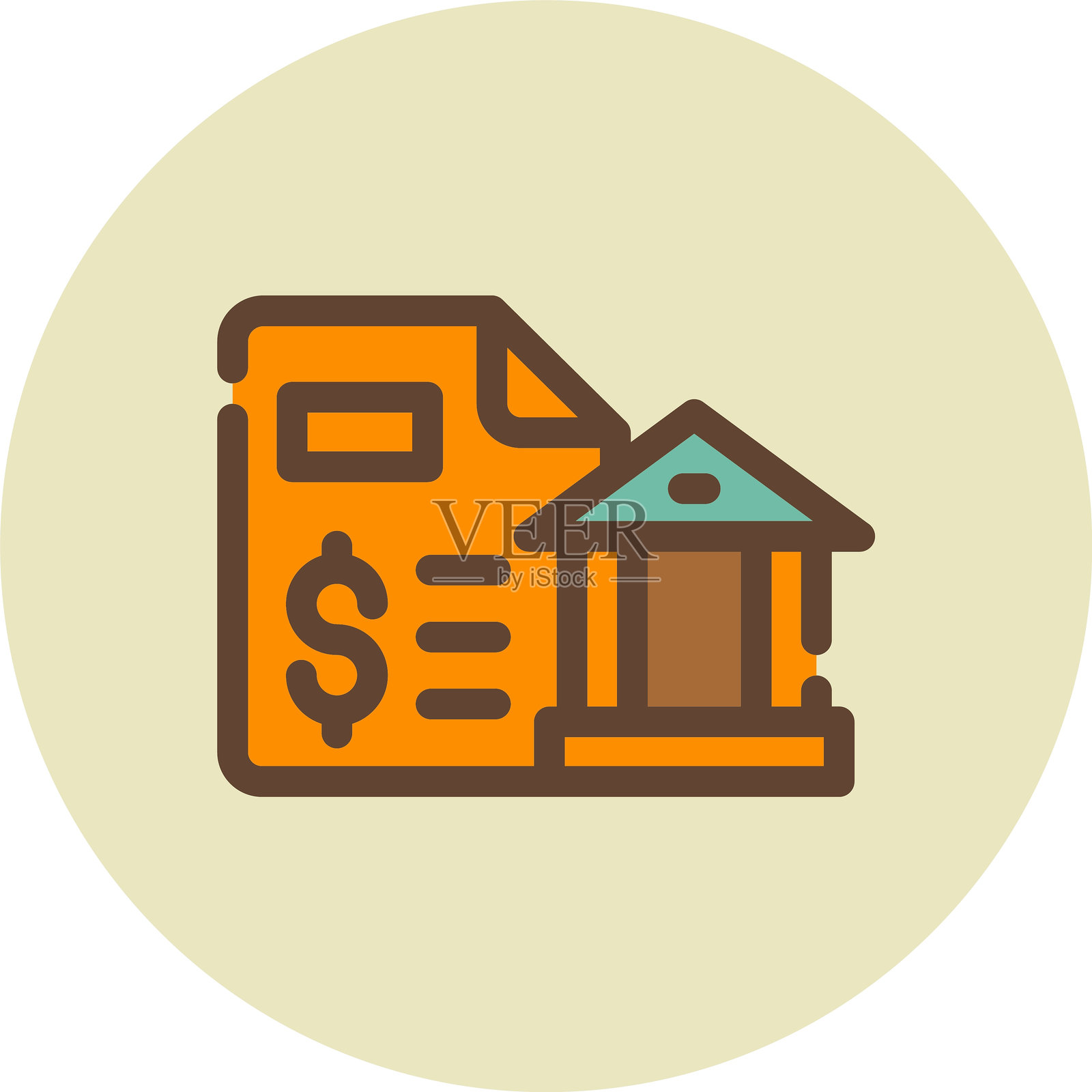 银行对账单图标插画图片素材