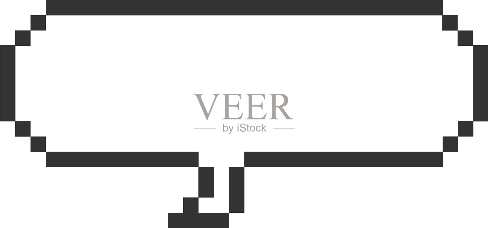 数字复古风格的像素对话气泡云元素插画图片素材