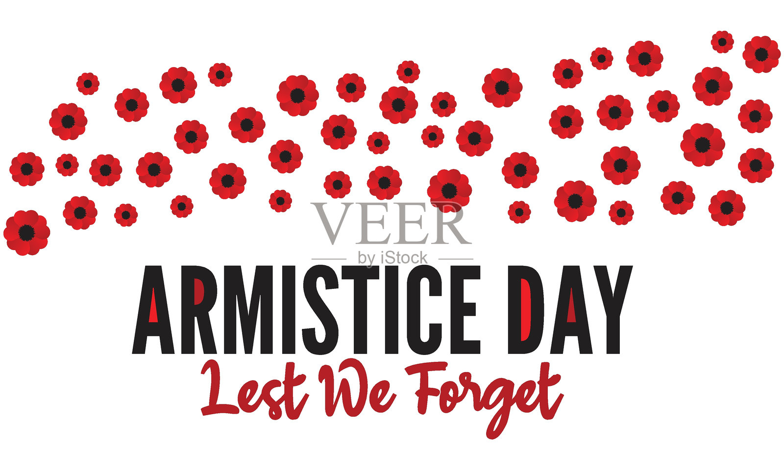 停战日适合国家停战日庆祝活动。扁平设计。插画图片素材