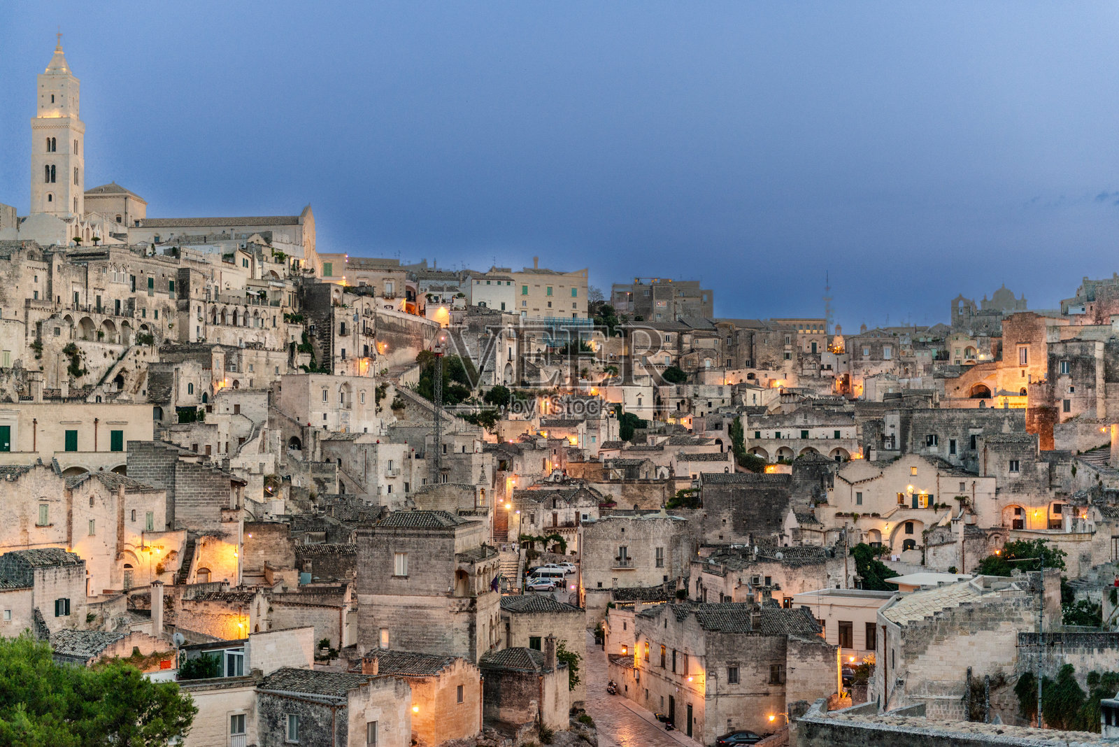 意大利巴西利卡塔的马泰拉。照片摄影图片