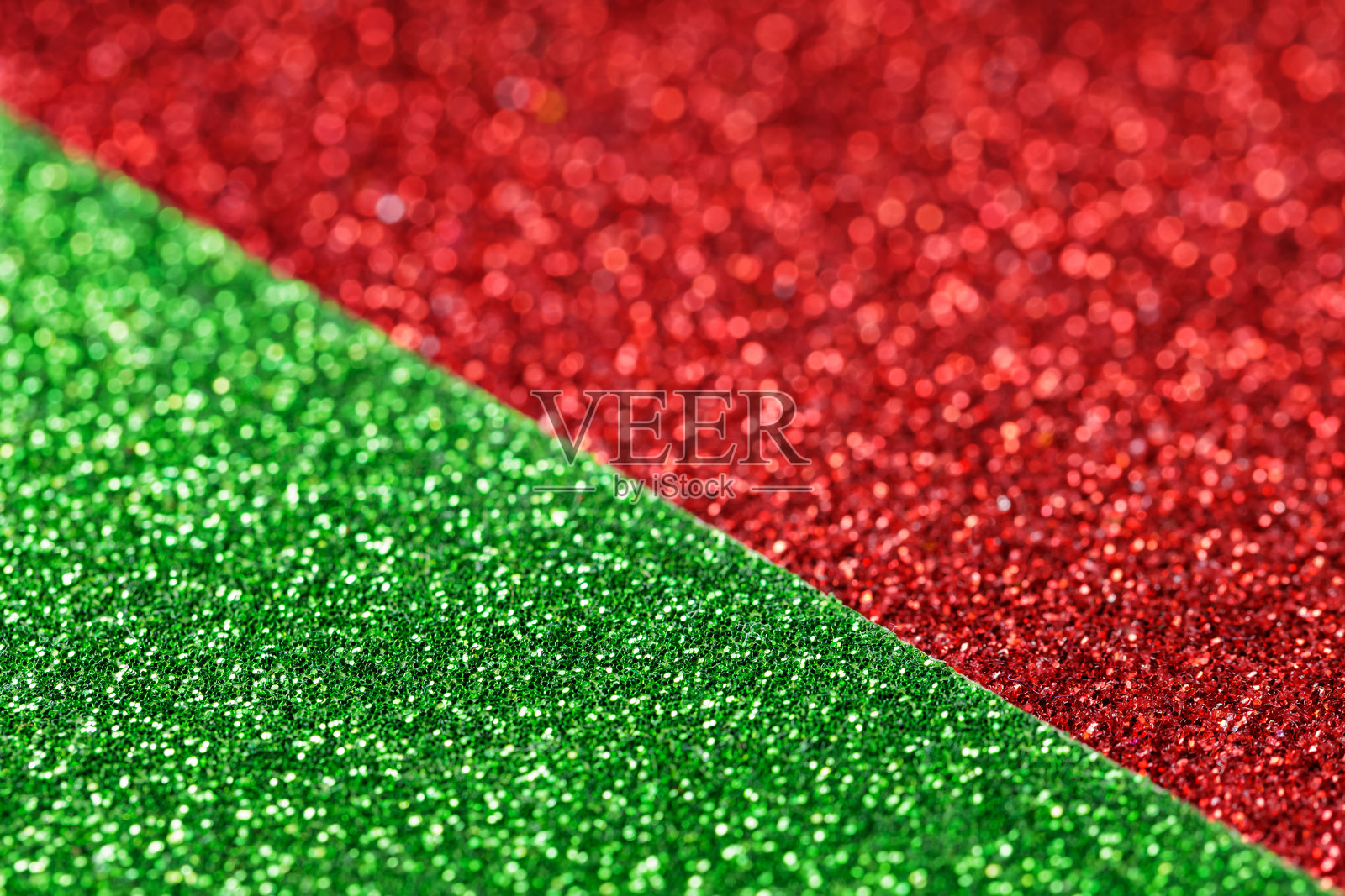 节日季节装饰和圣诞庆祝活动的抽象绿色和红色闪光背景照片摄影图片