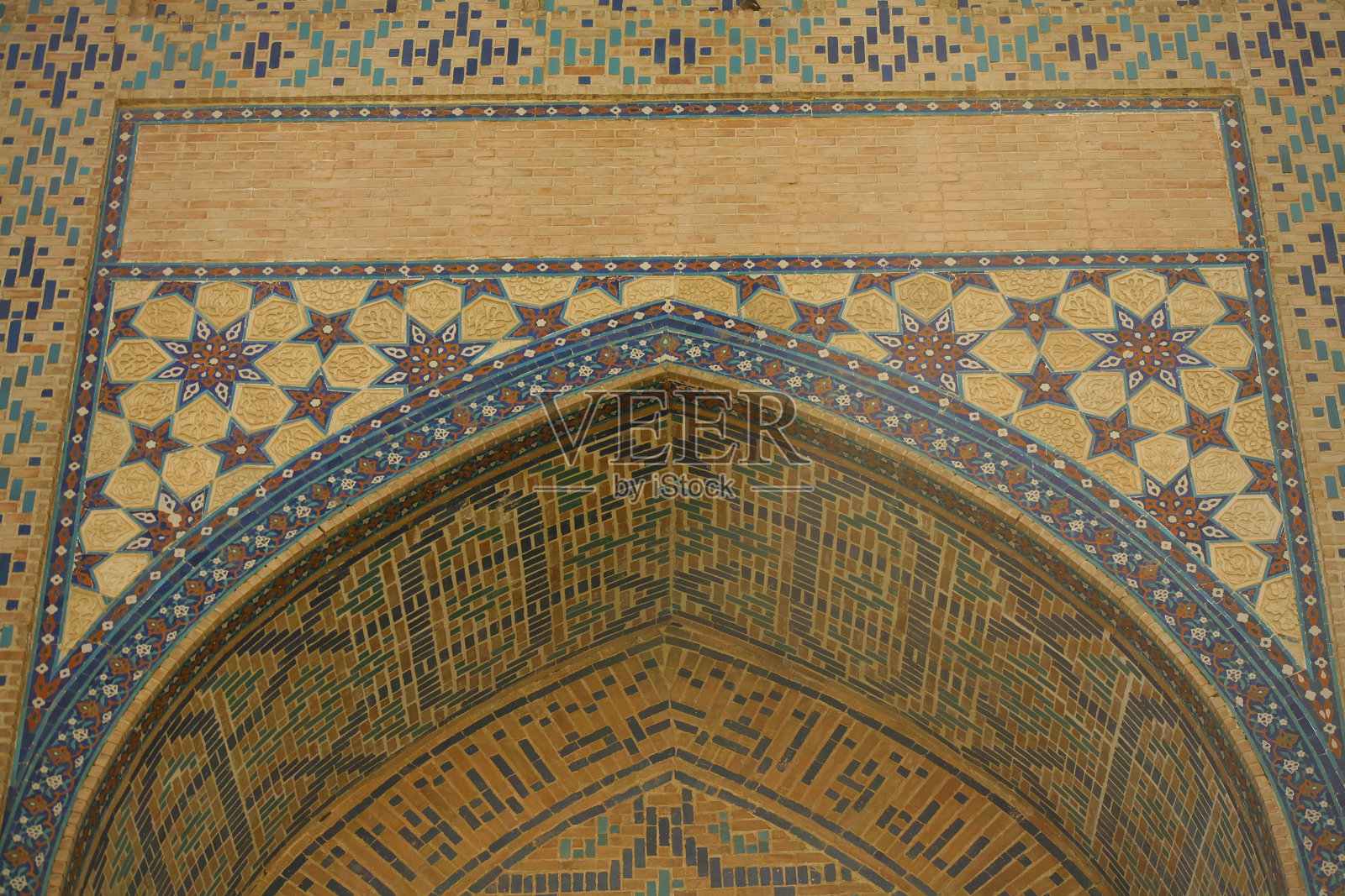 撒马尔罕的比布卡努姆陵墓，风格鲜明照片摄影图片