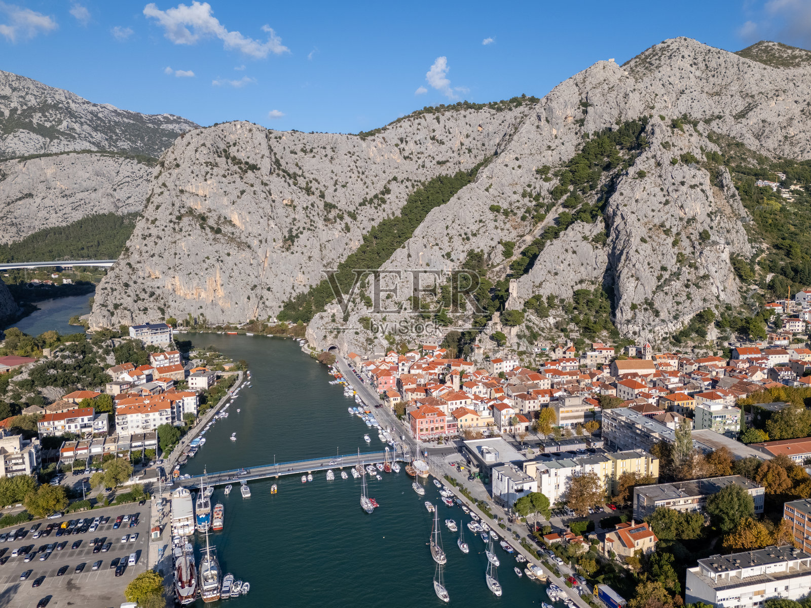 克罗地亚的奥米什航拍图照片摄影图片