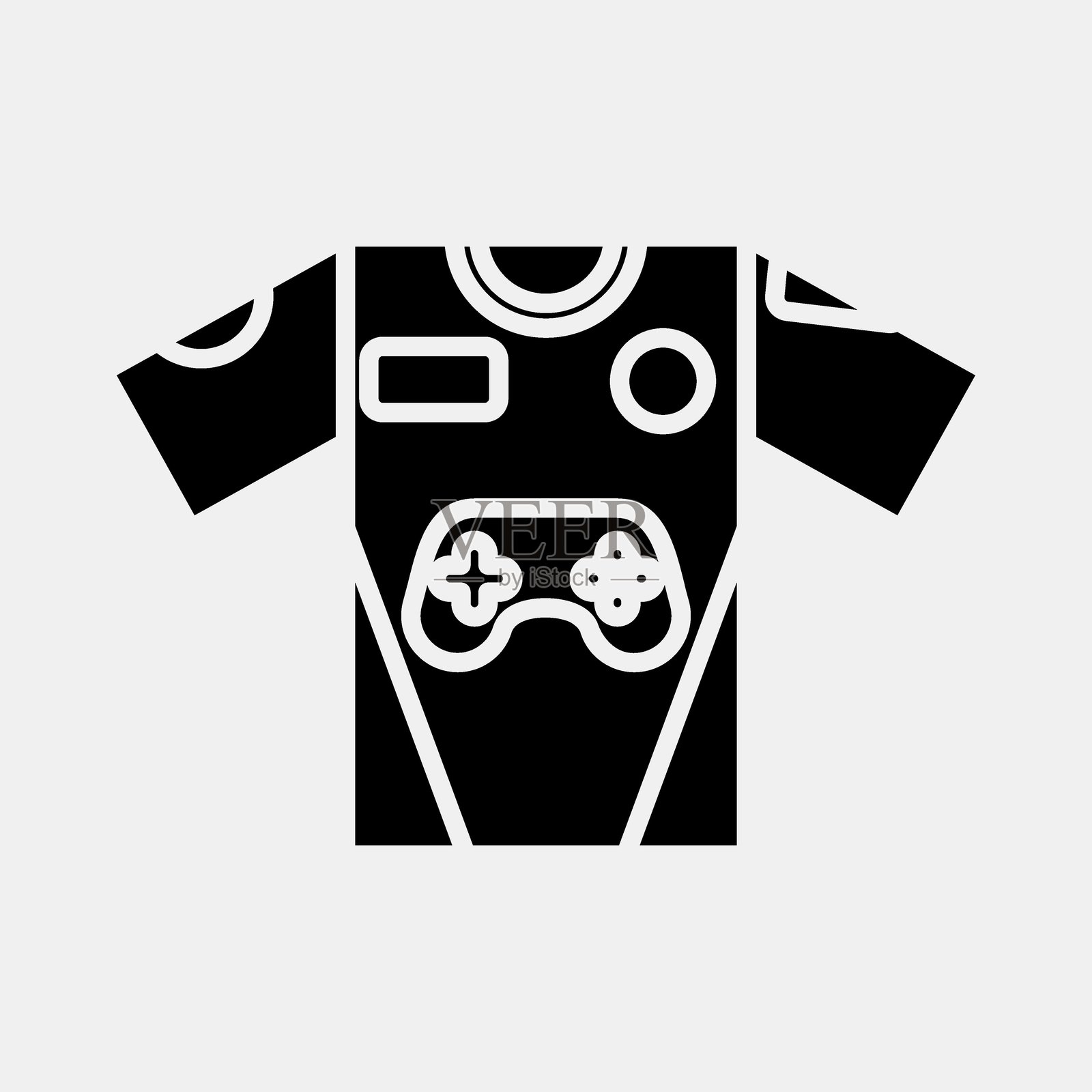 图标球衣。电子竞技元素。图标采用图形风格。适合用于印刷、海报、标志、广告、信息图等。插画图片素材