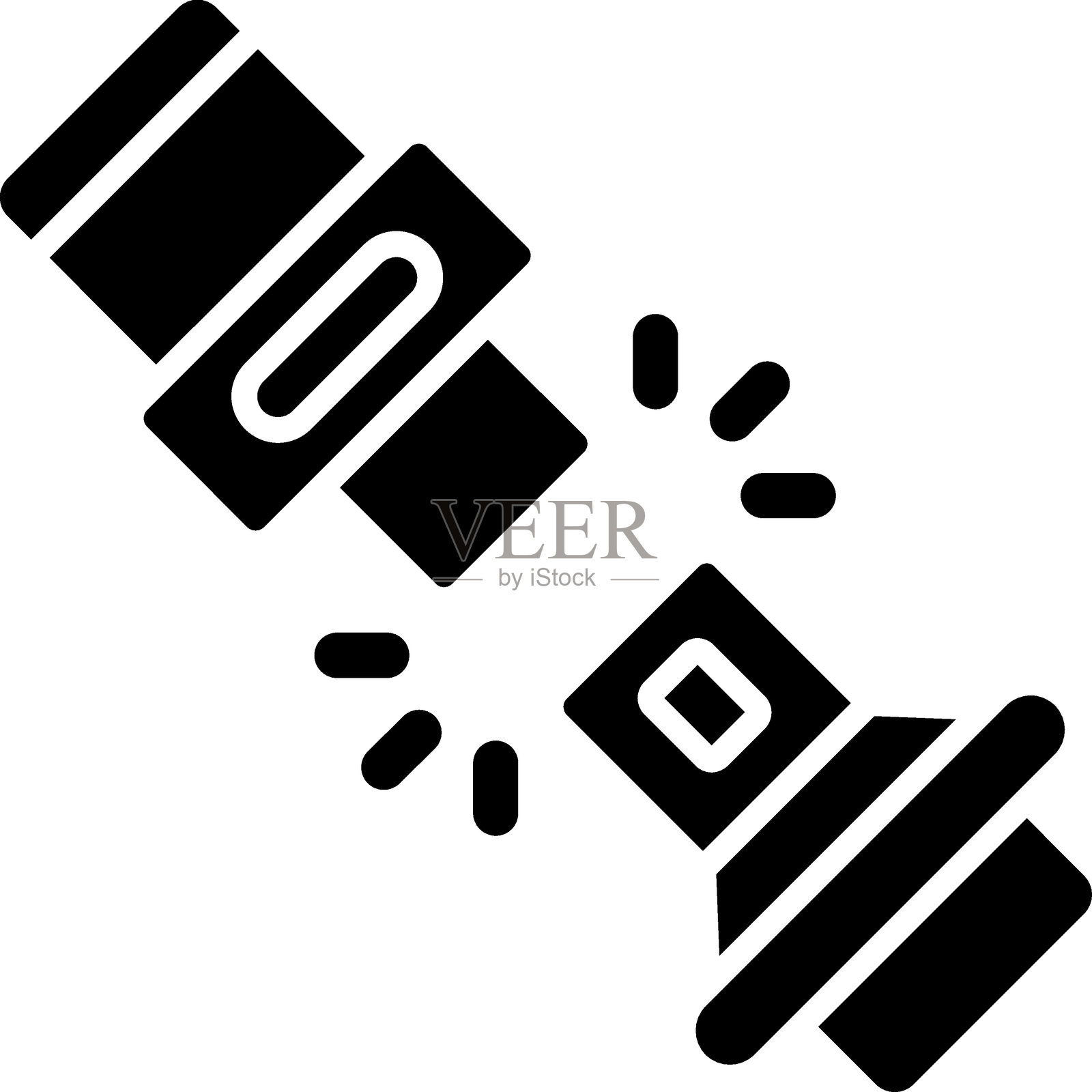 安全带图标的矢量设计风格插画图片素材