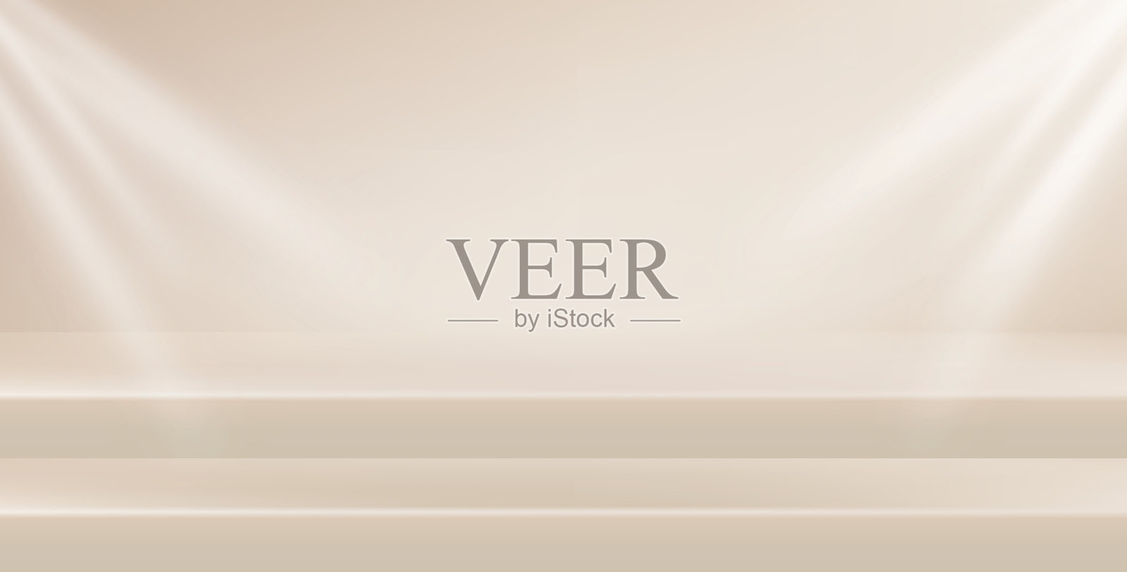 桌面或台面、货架工作室，带有光线的抽象背景。设计概念为空房间，适合展示产品、背景、销售产品、舞台展示、促销。矢量图。插画图片素材