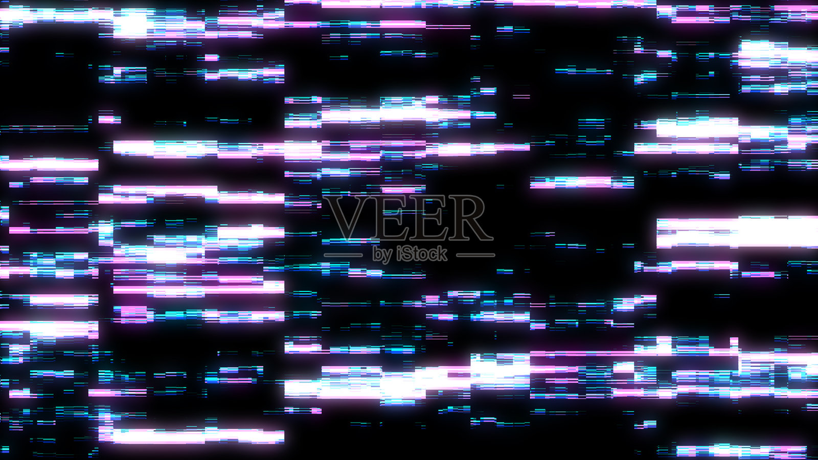 科技背景，带有霓虹故障纹理。数字电视噪声效果。黑客计算机。损坏的屏幕。黑客时的抽象错误。3D渲染。照片摄影图片