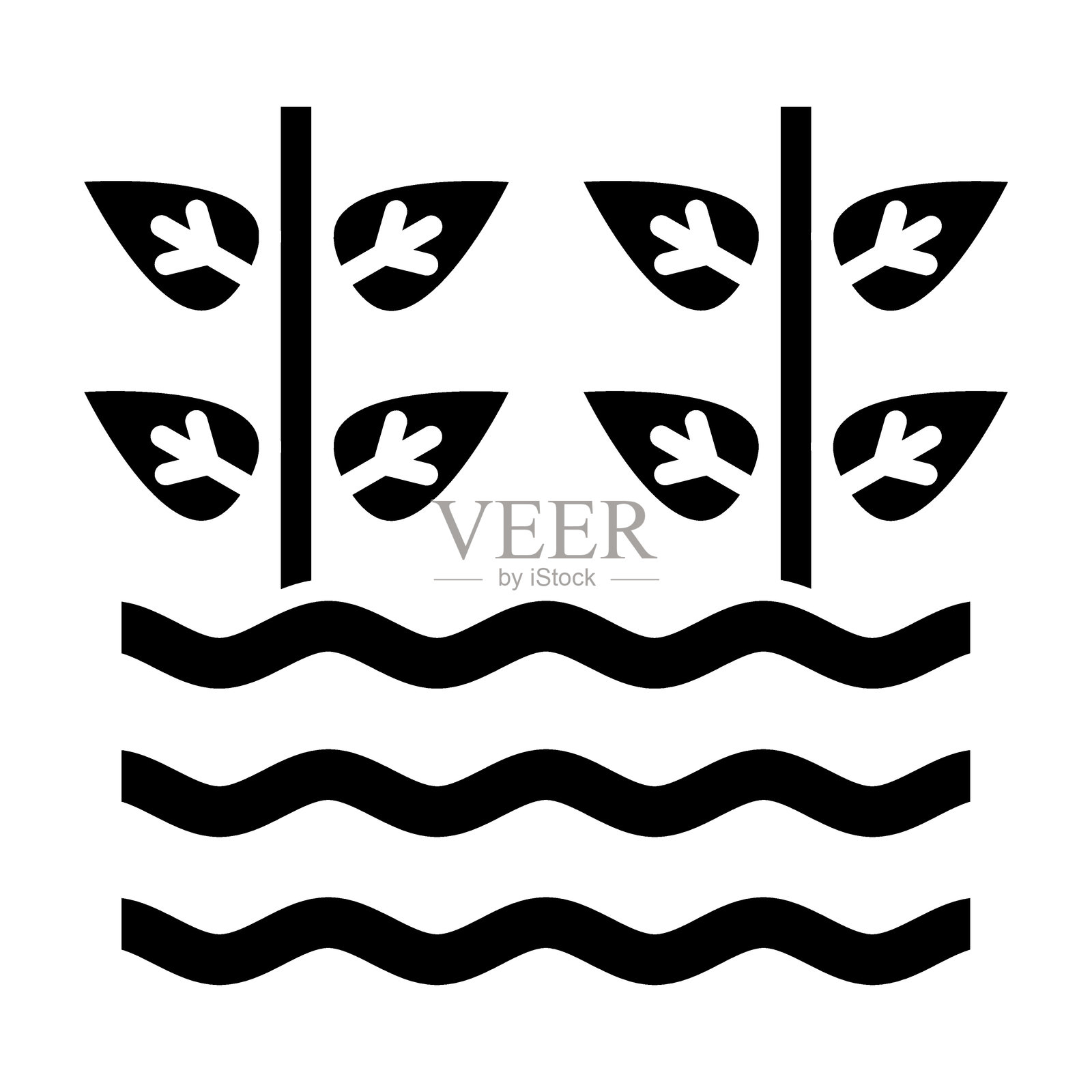 水培技术图标风格插画图片素材