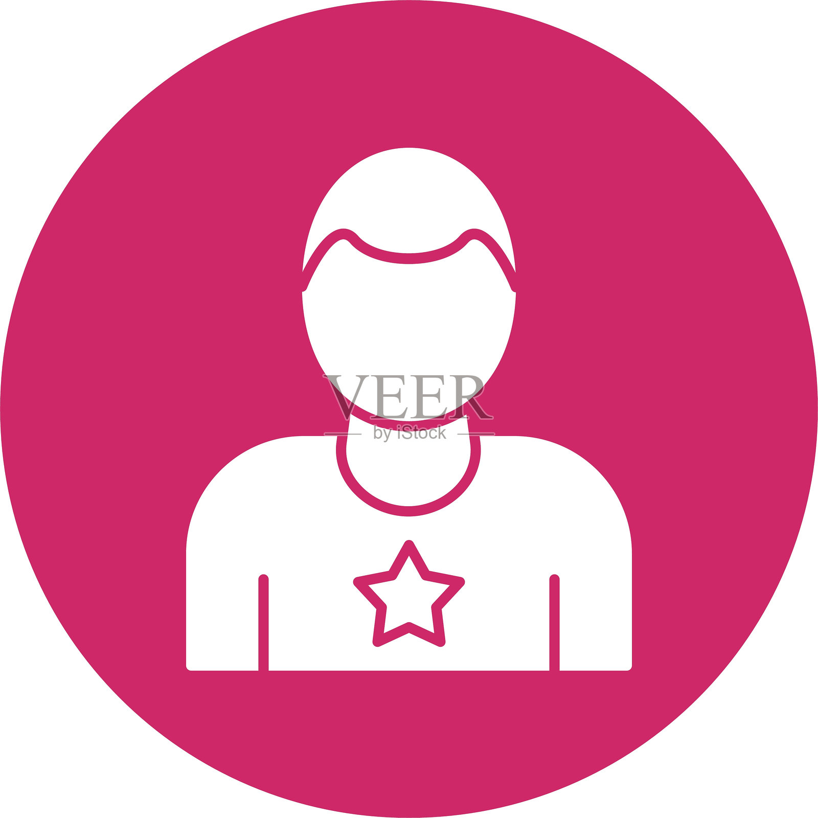 英雄符号圆形图标插画图片素材