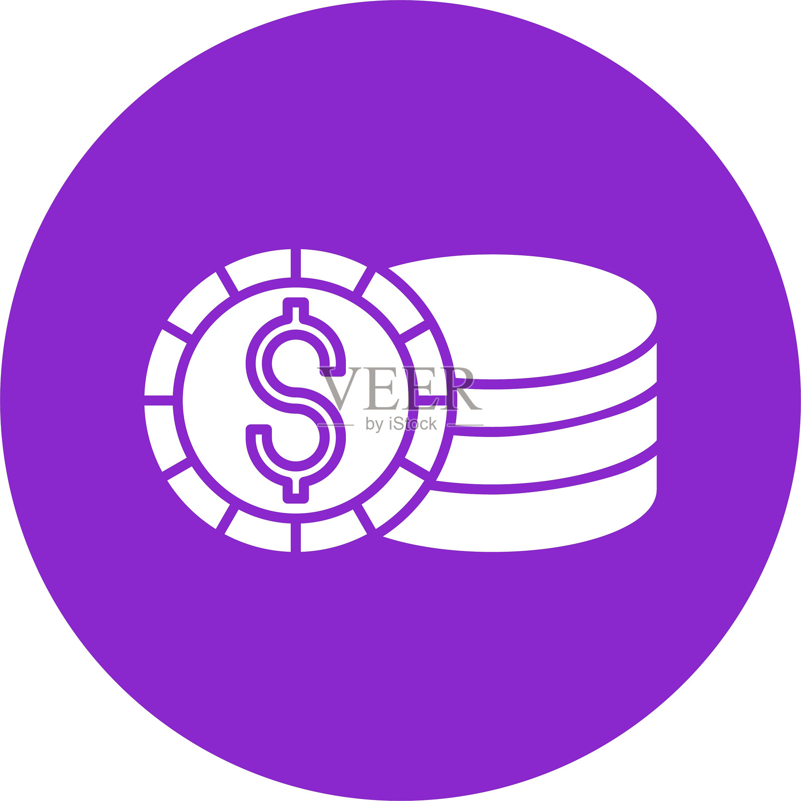 硬币符号圆形图标插画图片素材