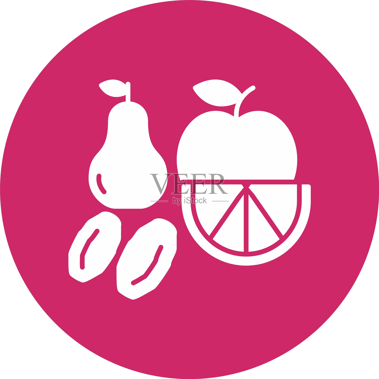 水果图标圆圈插画图片素材