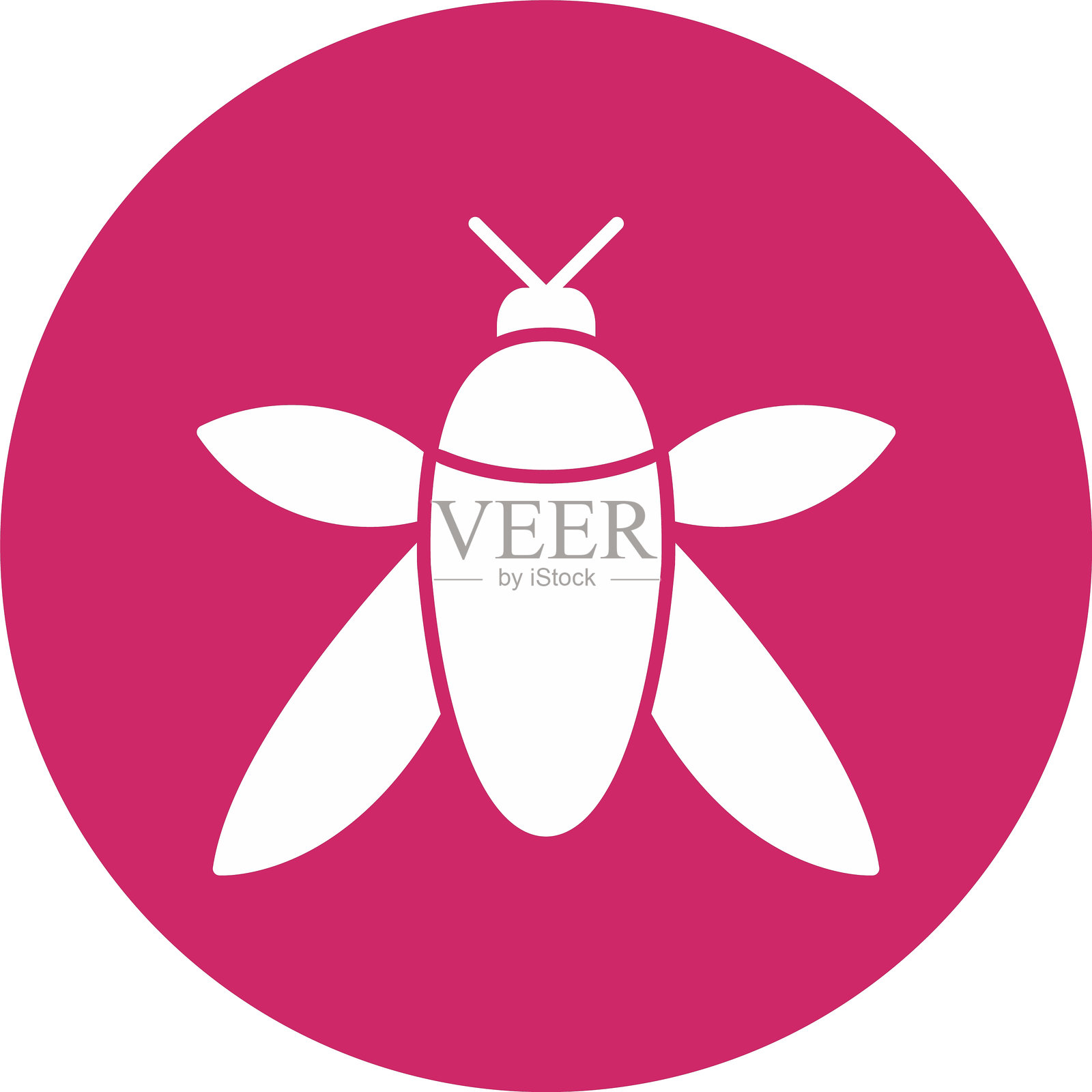 昆虫图形圆形图标插画图片素材