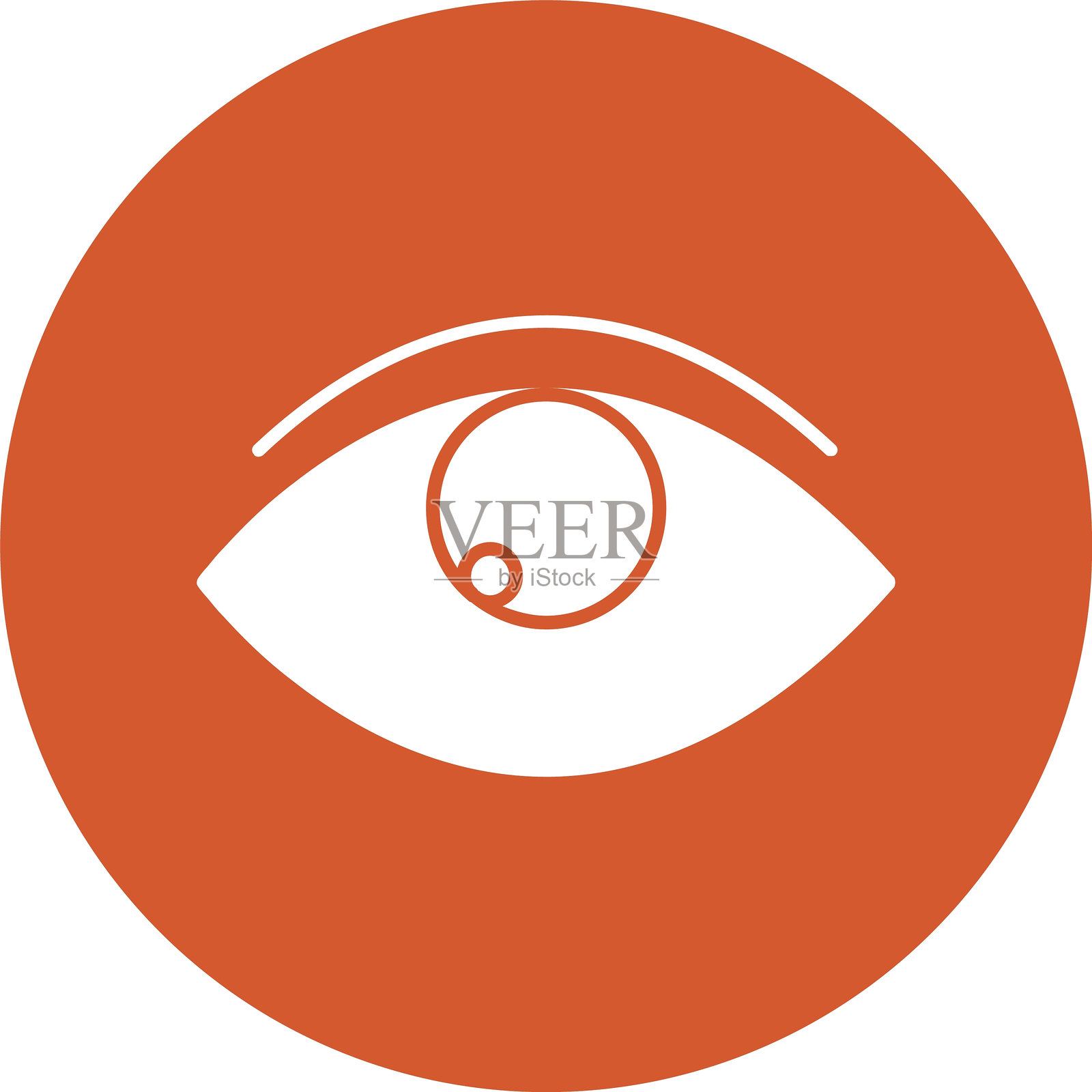 眼睛符号圆形图标插画图片素材
