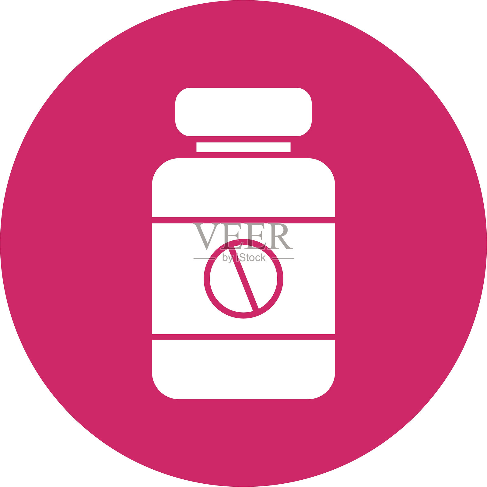 铁片药丸图标圆圈插画图片素材