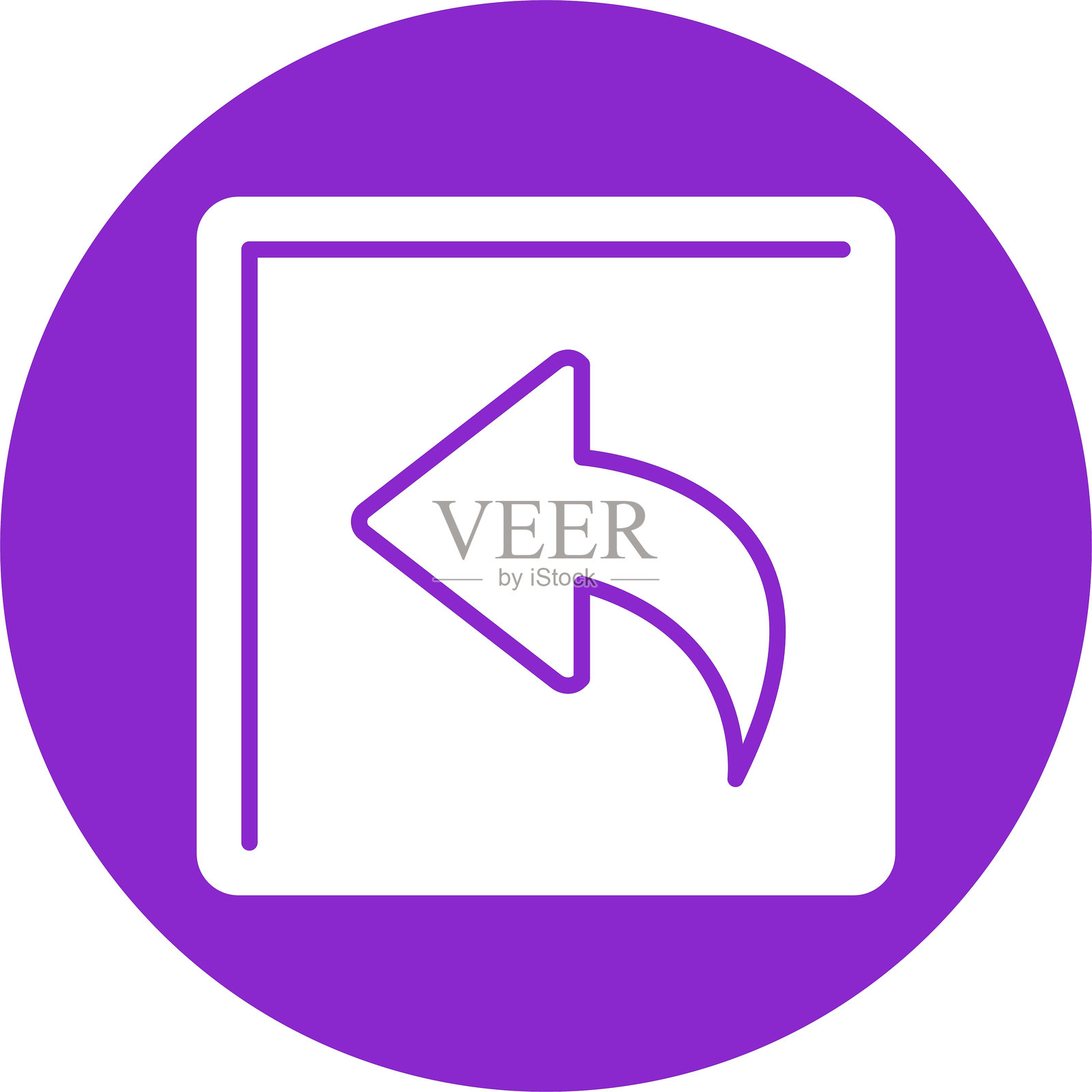 弯曲的左侧字形圆圈图标插画图片素材