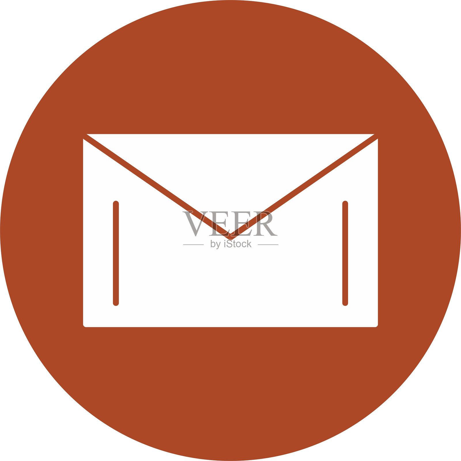 邮件图标圆形设计插画图片素材