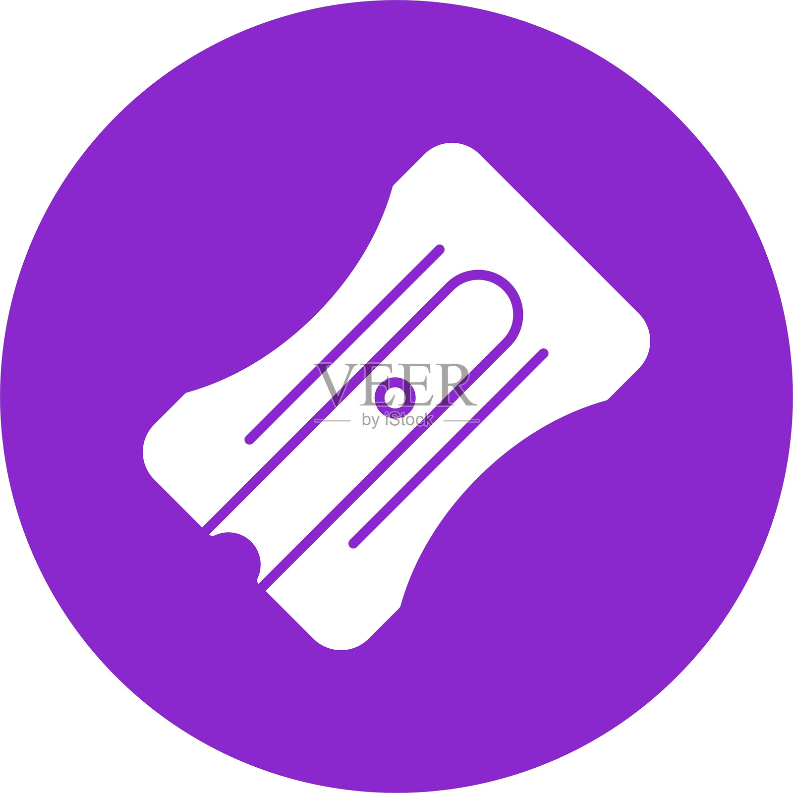 铅笔削尖器图标圆形设计插画图片素材