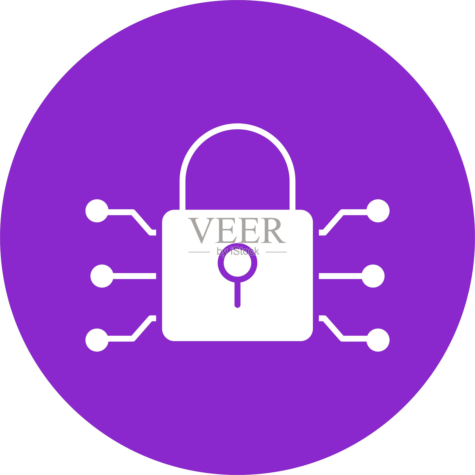 网络攻击图标圆形符号插画图片素材