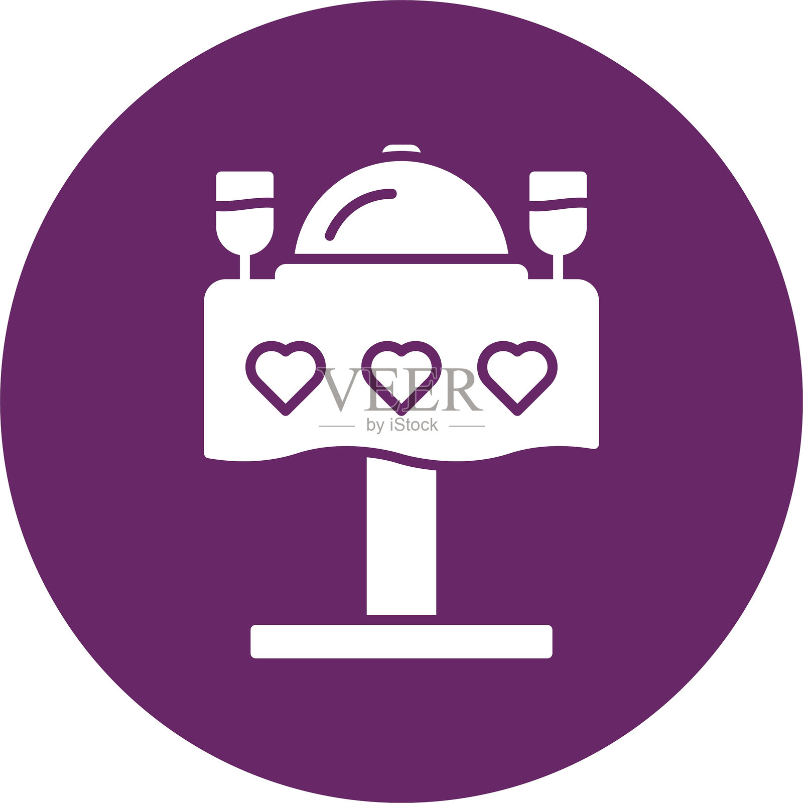 婚礼晚宴图形圆圈图标插画图片素材