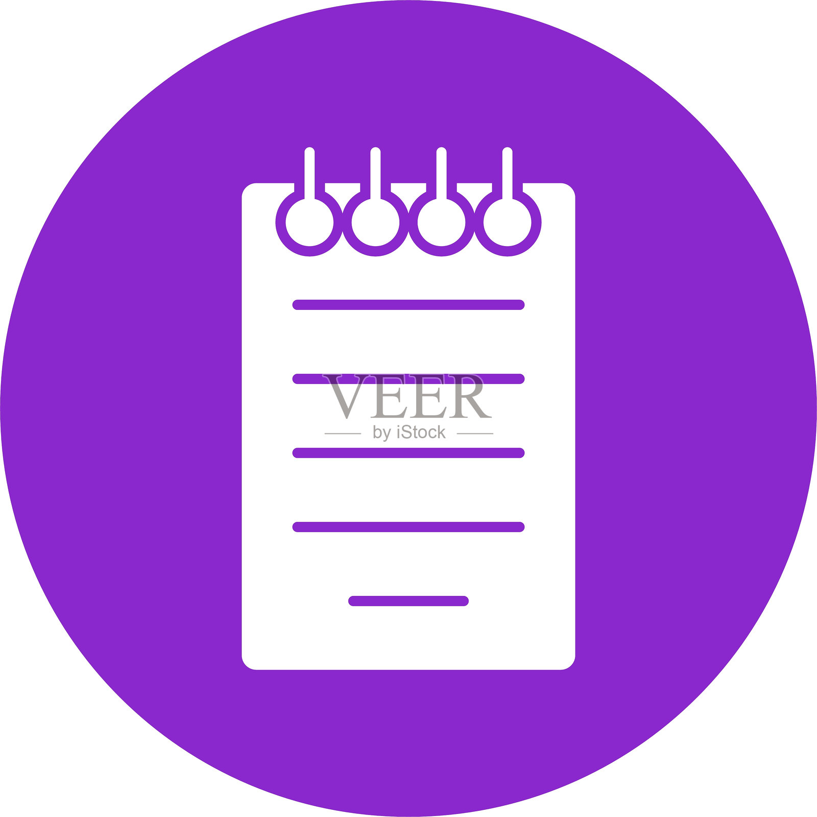 记事本图标中的圆形符号插画图片素材