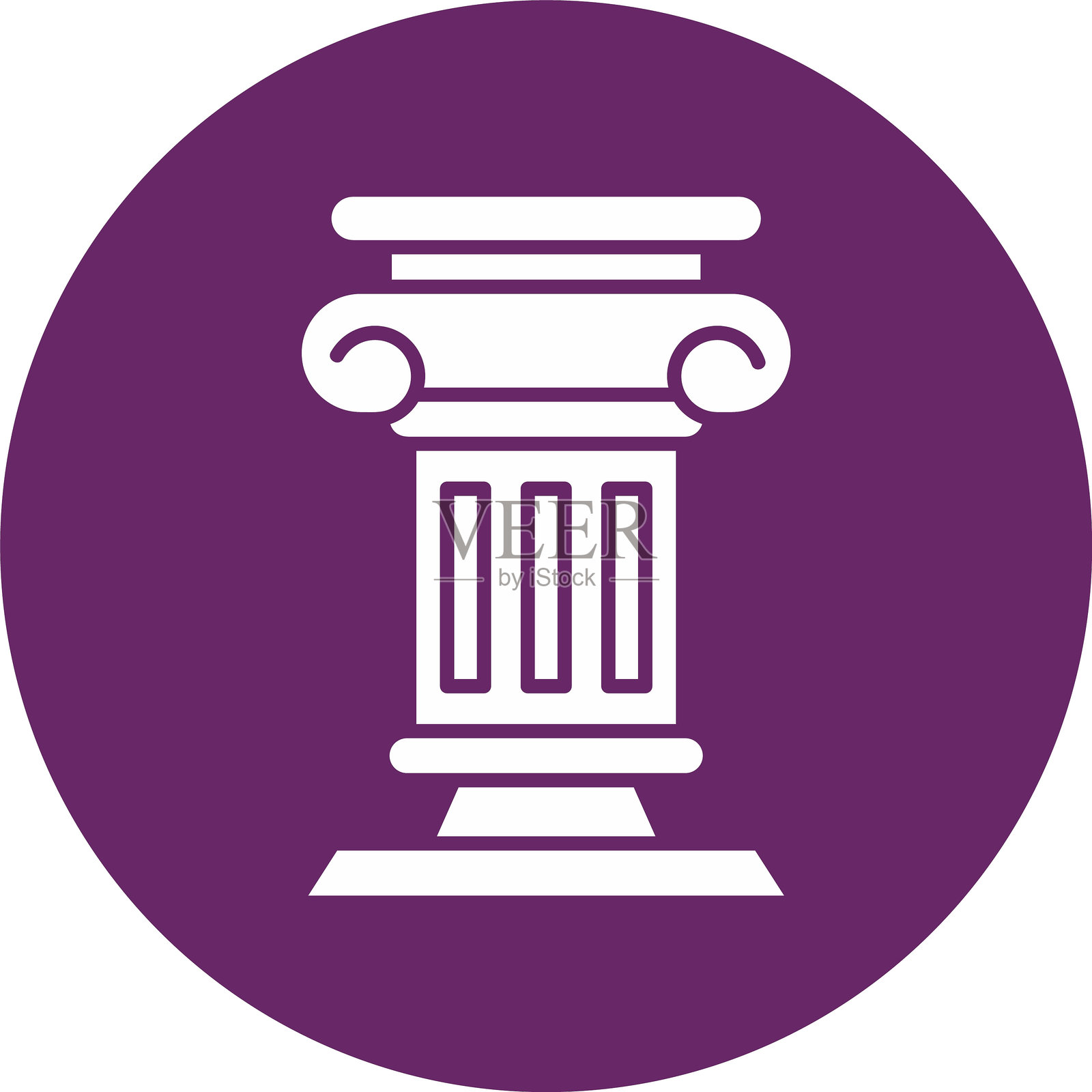 柱形符号圆形图标插画图片素材