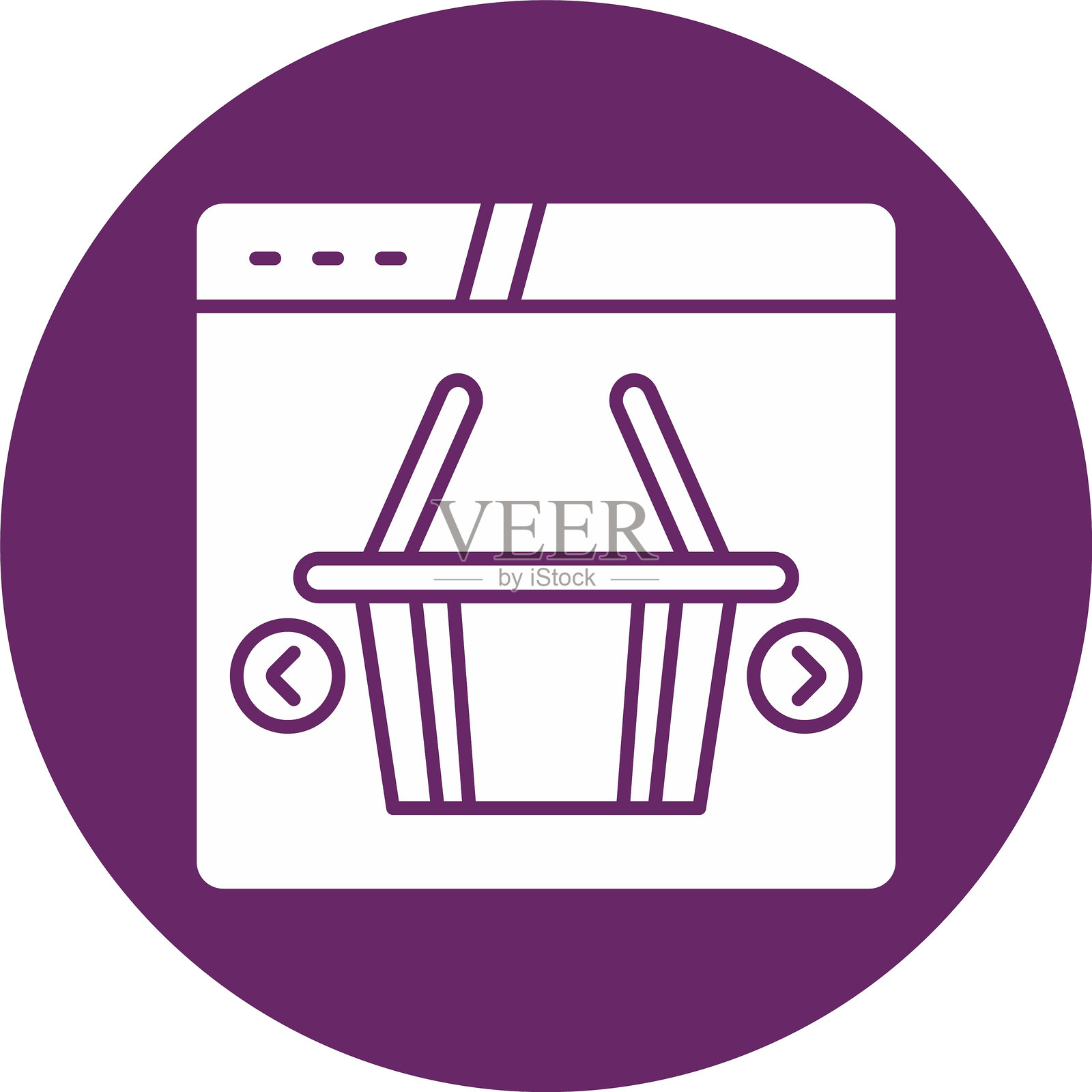 电子商务图标圆形设计插画图片素材