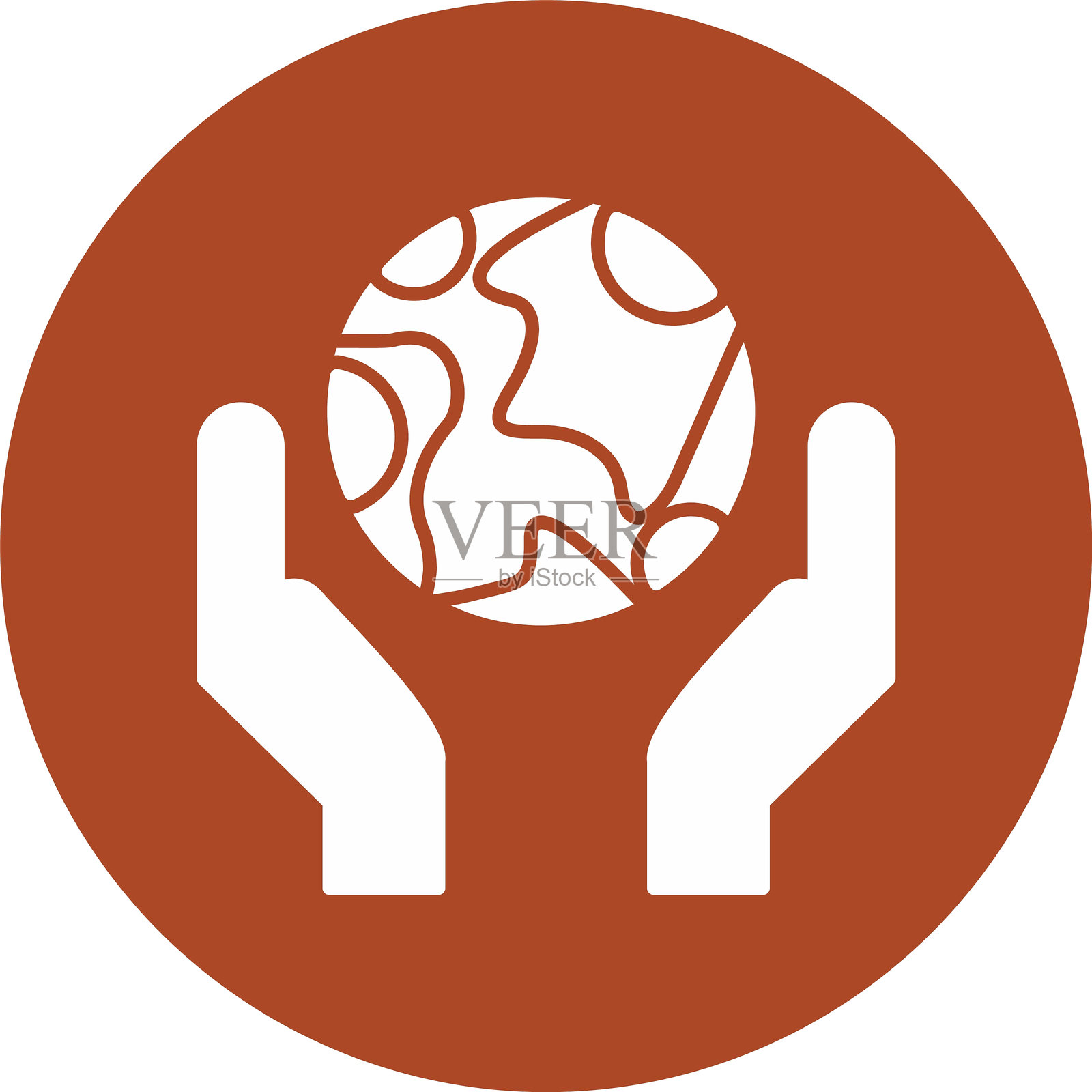 拯救地球图标圆形符号插画图片素材