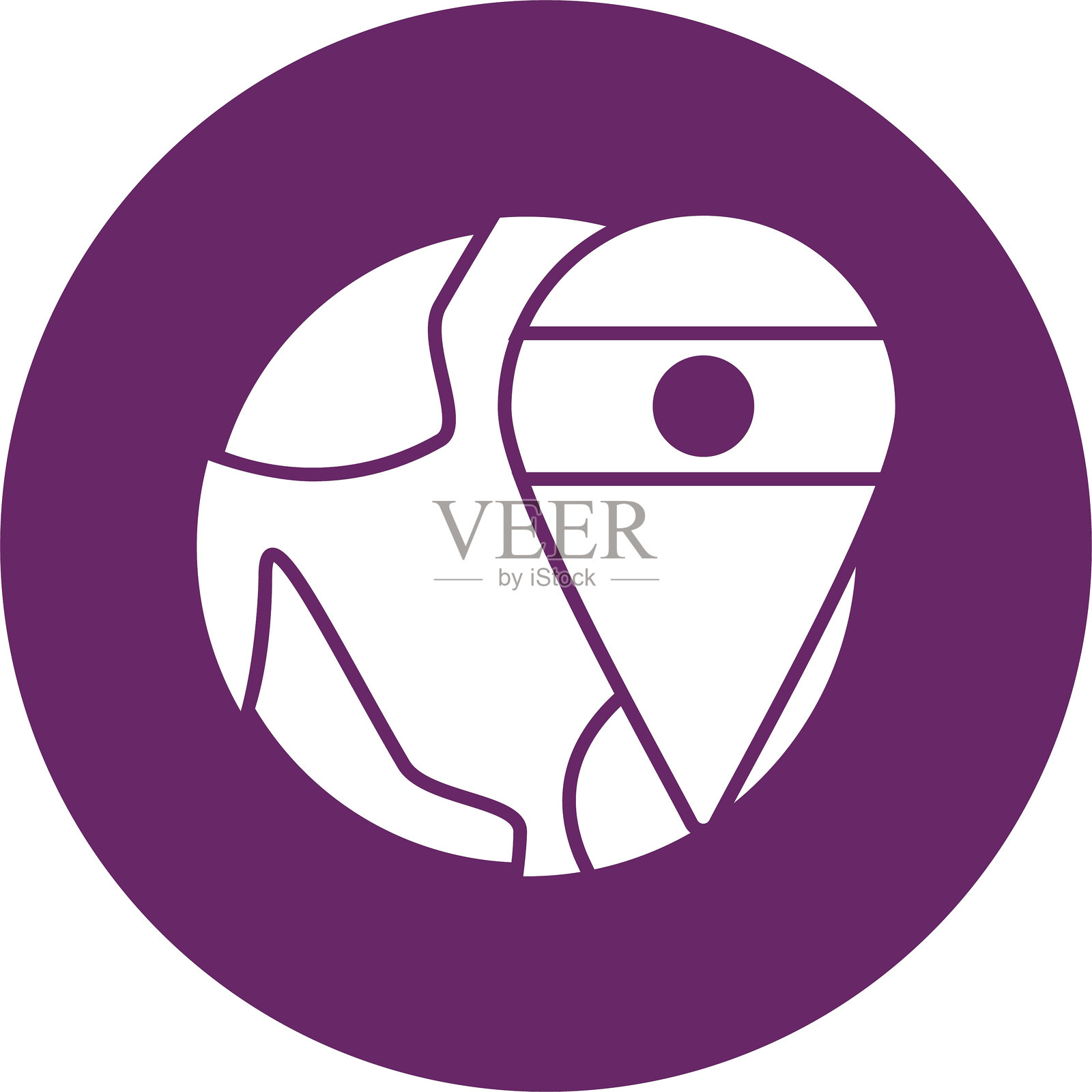 位置图标圆形符号插画图片素材