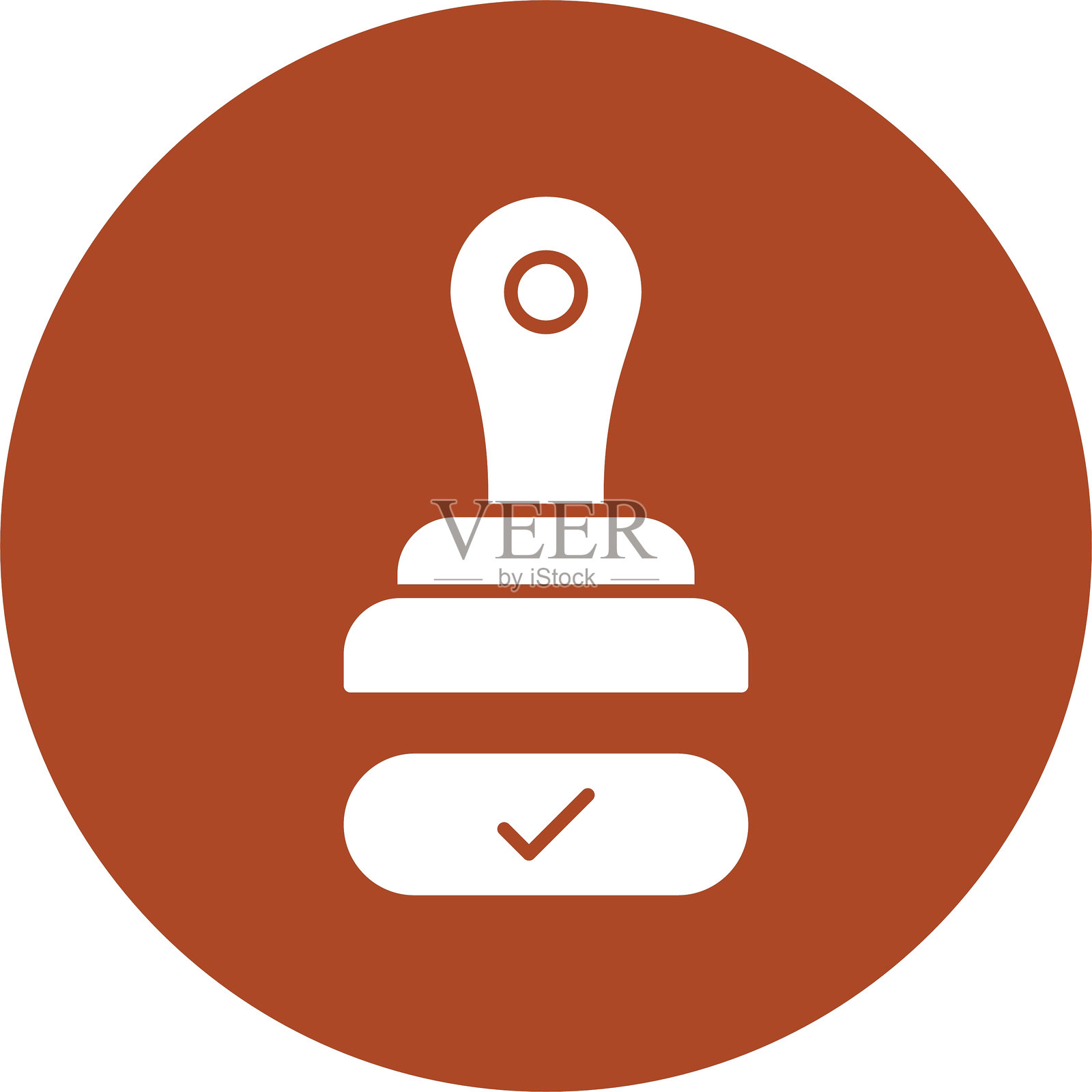 橡胶印章图标圆形设计插画图片素材