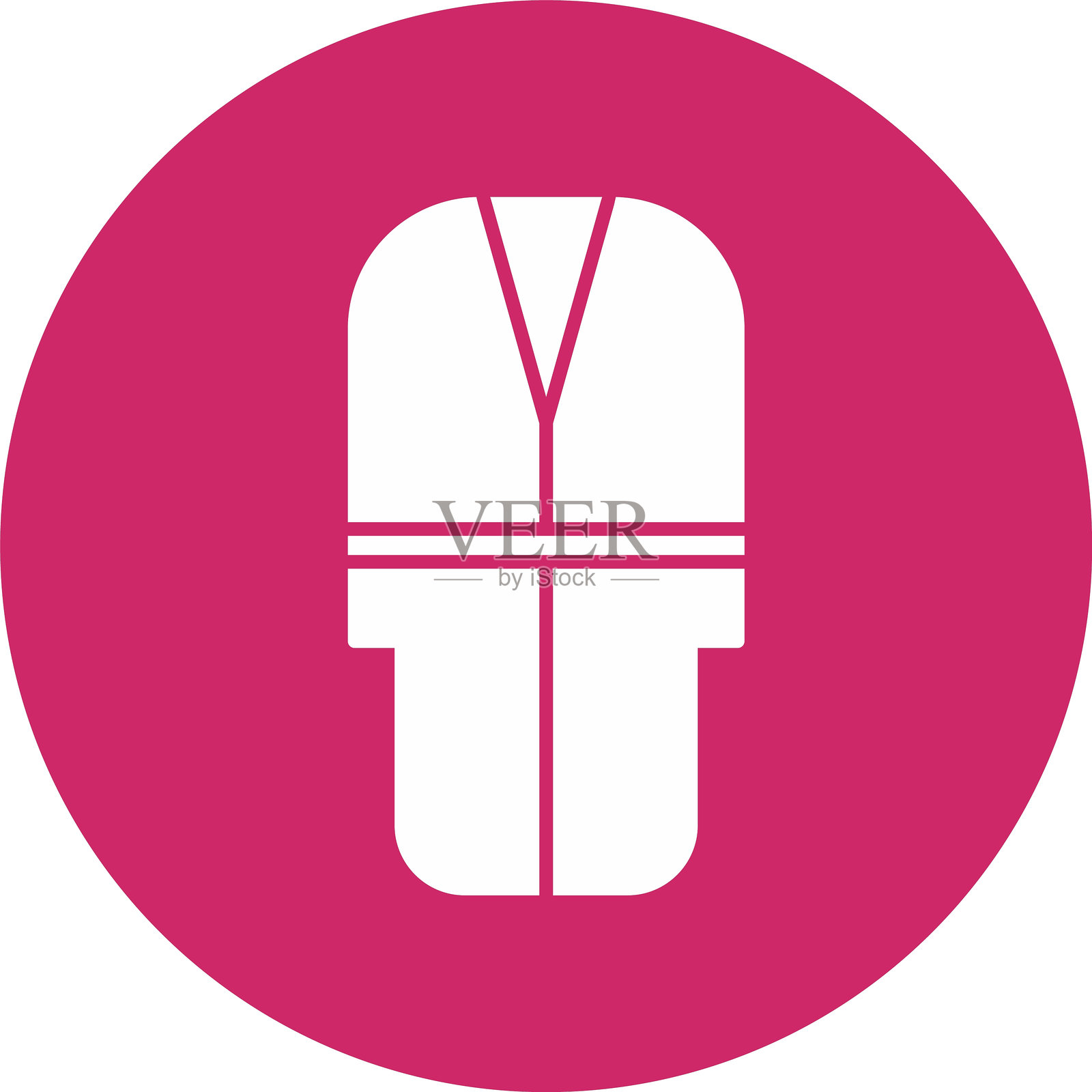 浴袍图标圆形符号插画图片素材