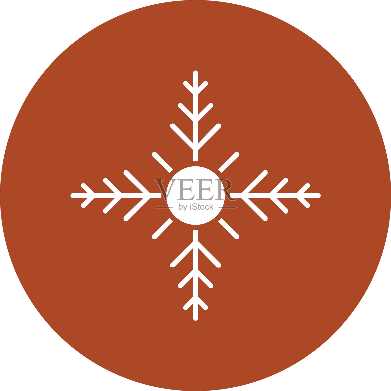 雪花符号圆形图标插画图片素材