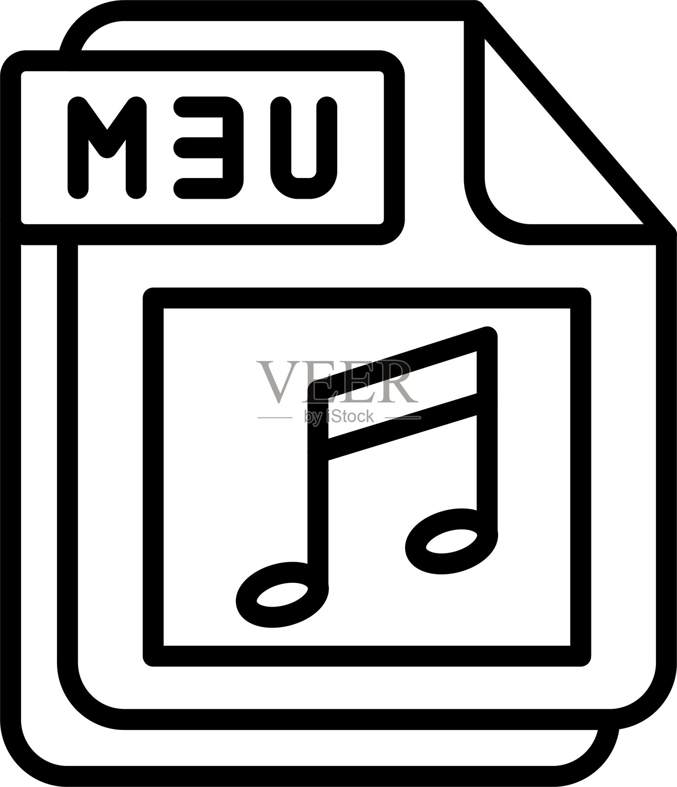 M3U 线条图标插画图片素材