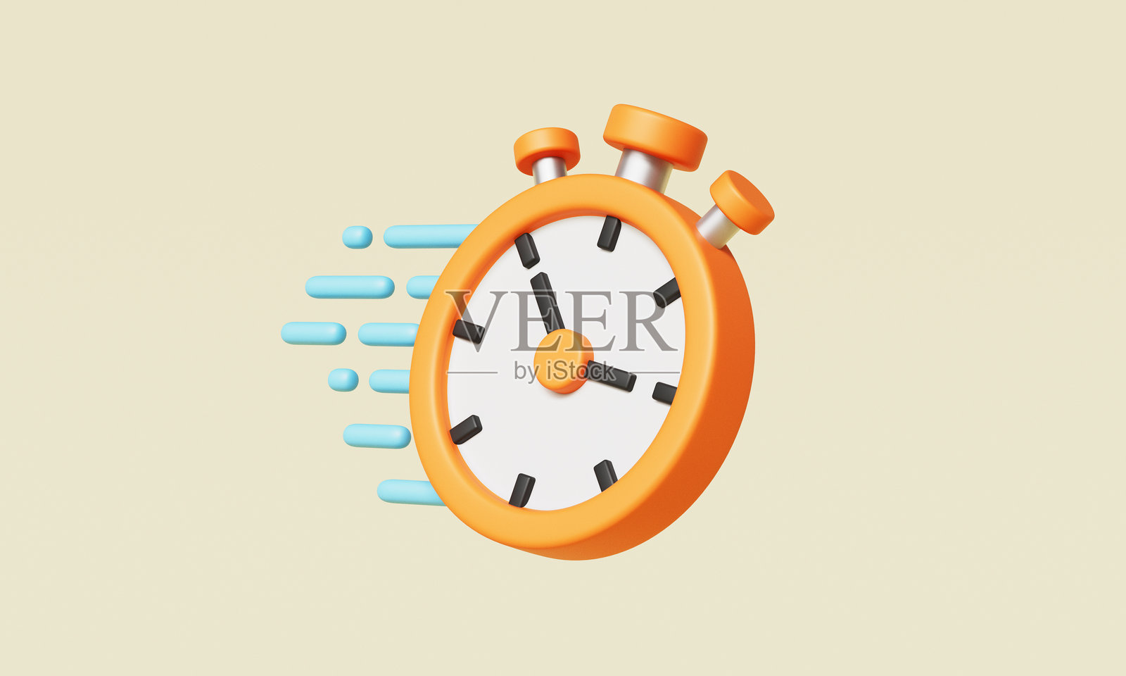 计时器图标。3D渲染照片摄影图片