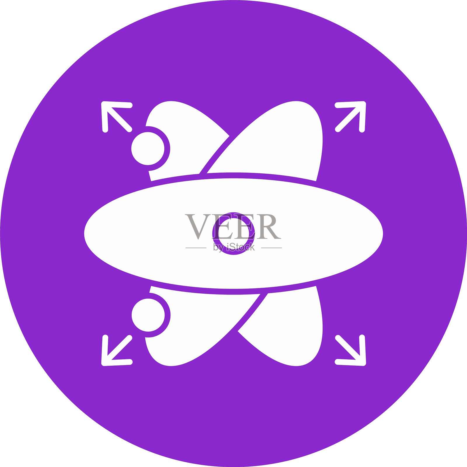 原子符号圆形图标插画图片素材