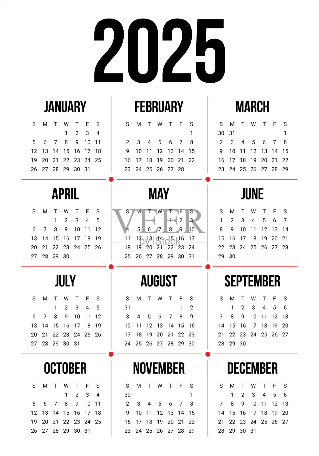 2025年日历插画图片素材