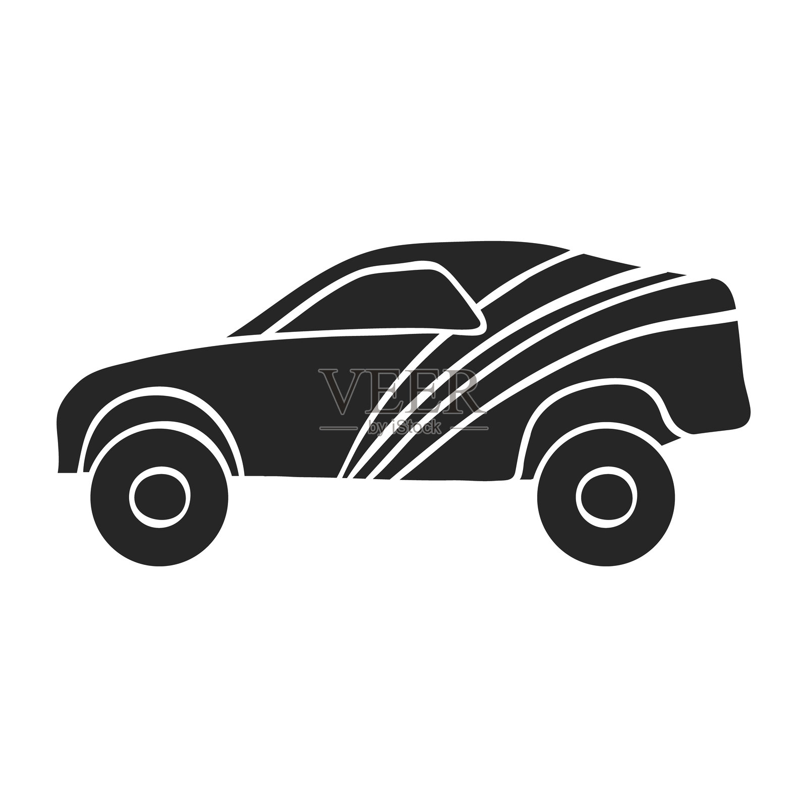 手绘图标 拉力赛车插画图片素材