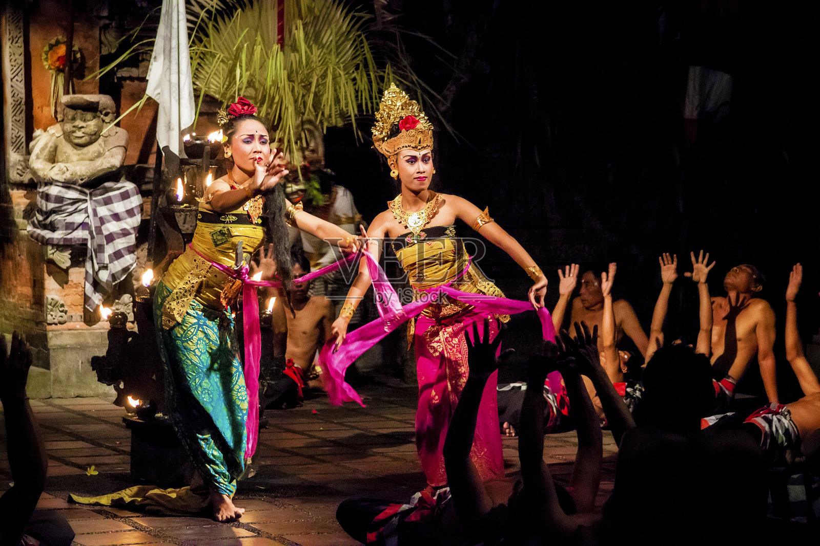 巴厘岛传统舞蹈克查克照片摄影图片