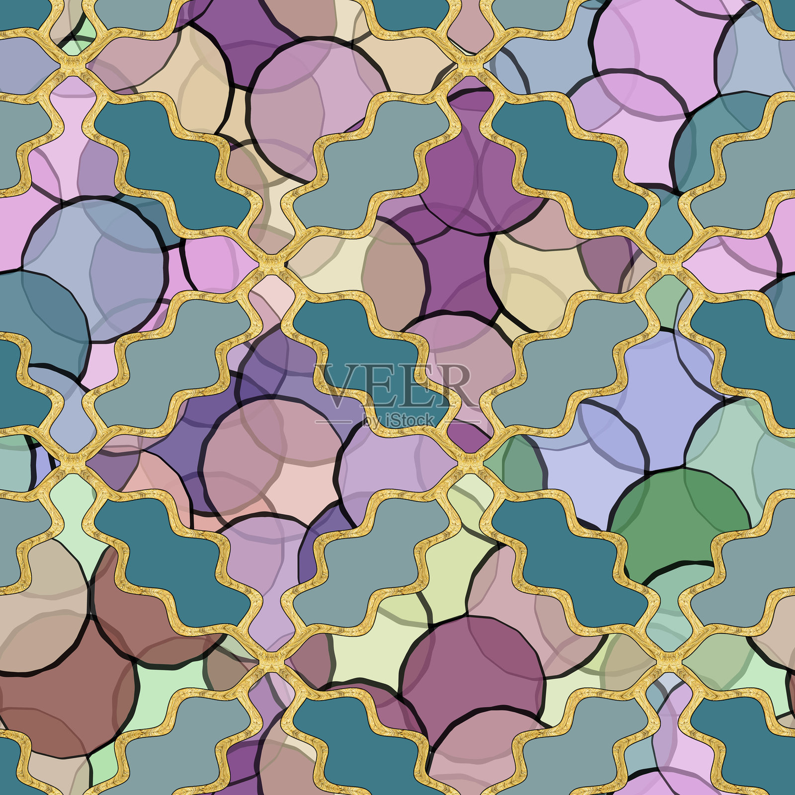 锯齿形无缝格子图案。几何背景。蜂窝。适用于纸张、墙纸、纺织品、面料。彩色玻璃风格。艺术装饰风格。无缝花纹图案适用于围巾、头巾、T恤。照片摄影图片