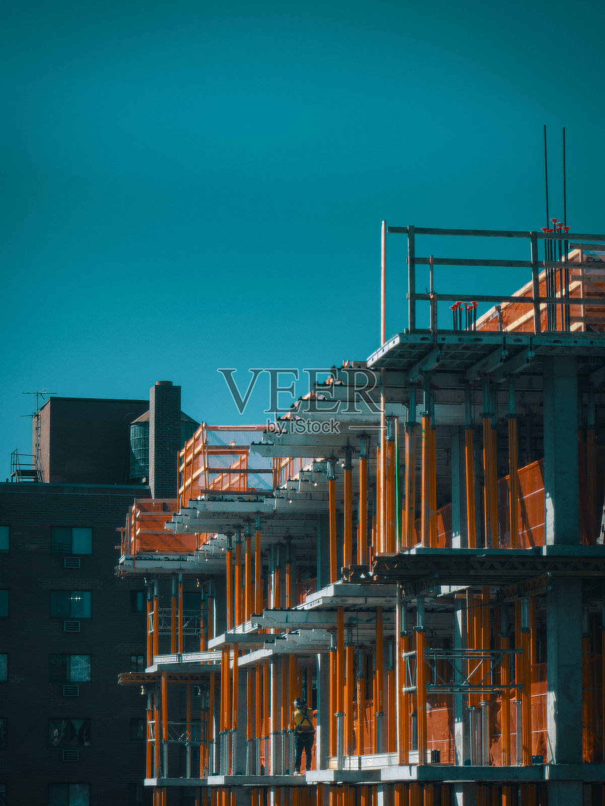 正在建设中的建筑照片摄影图片