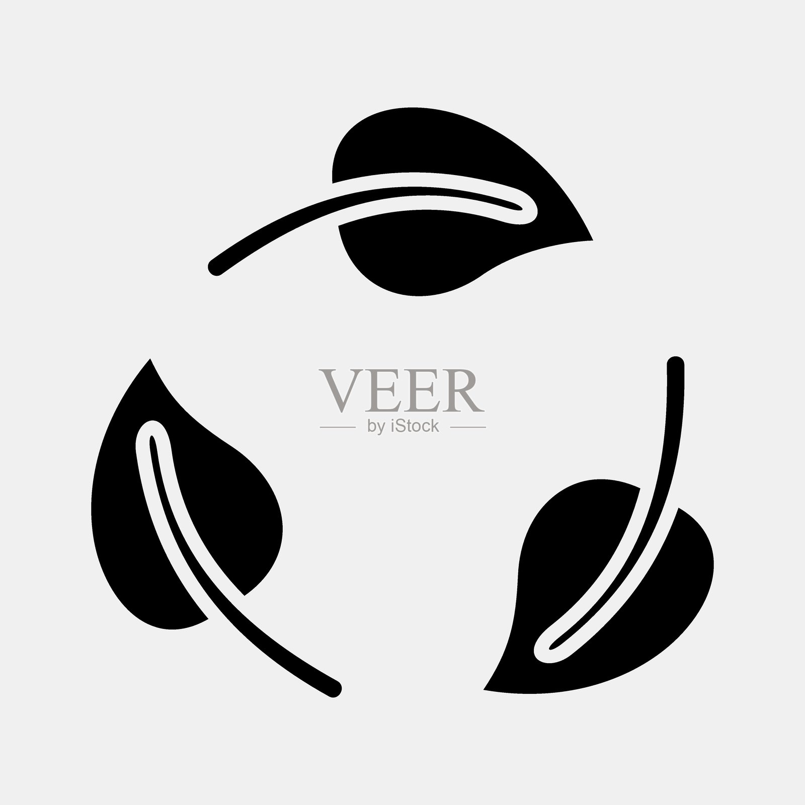 回收图标。生态和环境元素。图标采用图形风格。适合用于印刷、海报、标志、信息图表等。插画图片素材