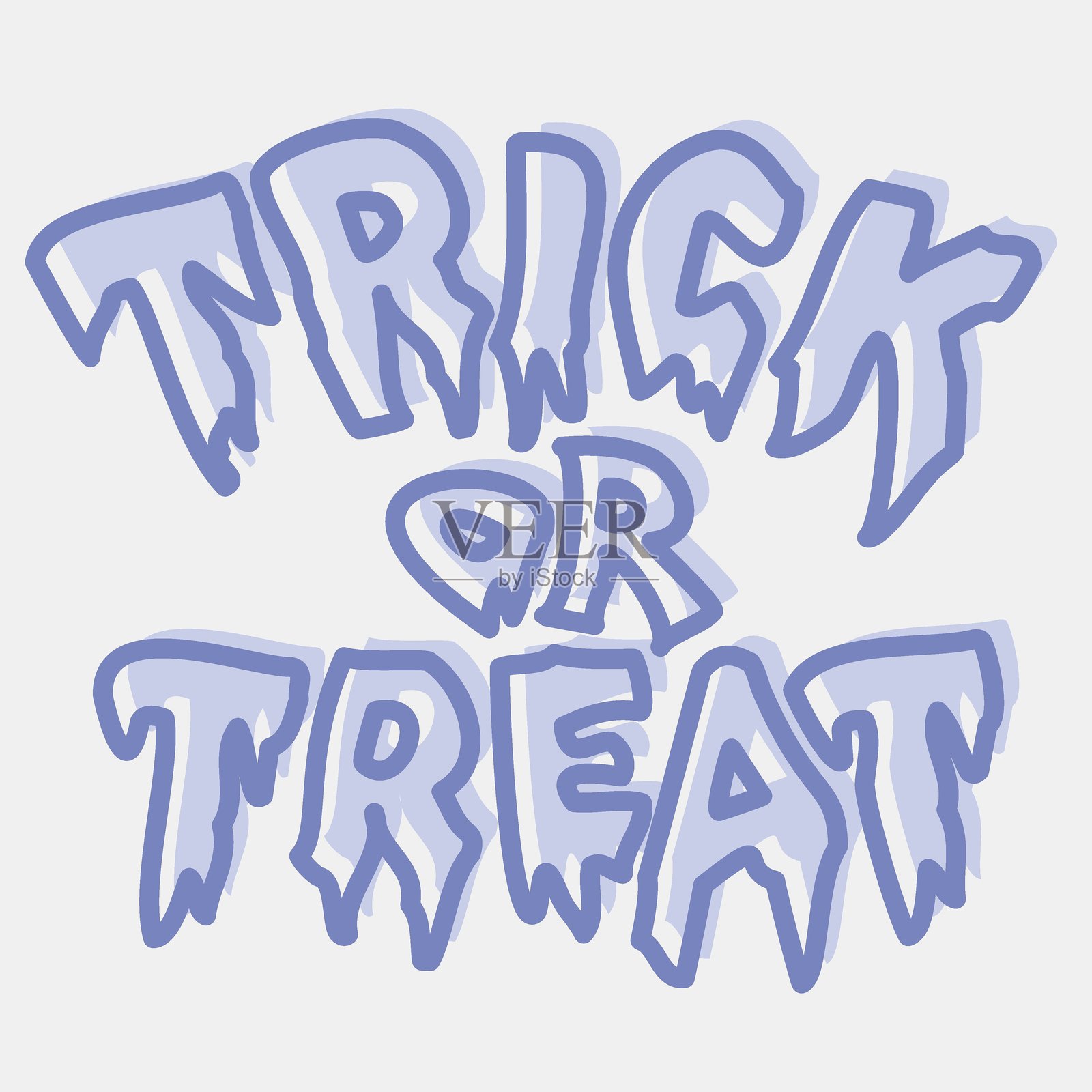 万圣节“不给糖就捣蛋”图标。双色风格的图标。适合用于印刷、海报、传单、派对装饰、贺卡等。插画图片素材