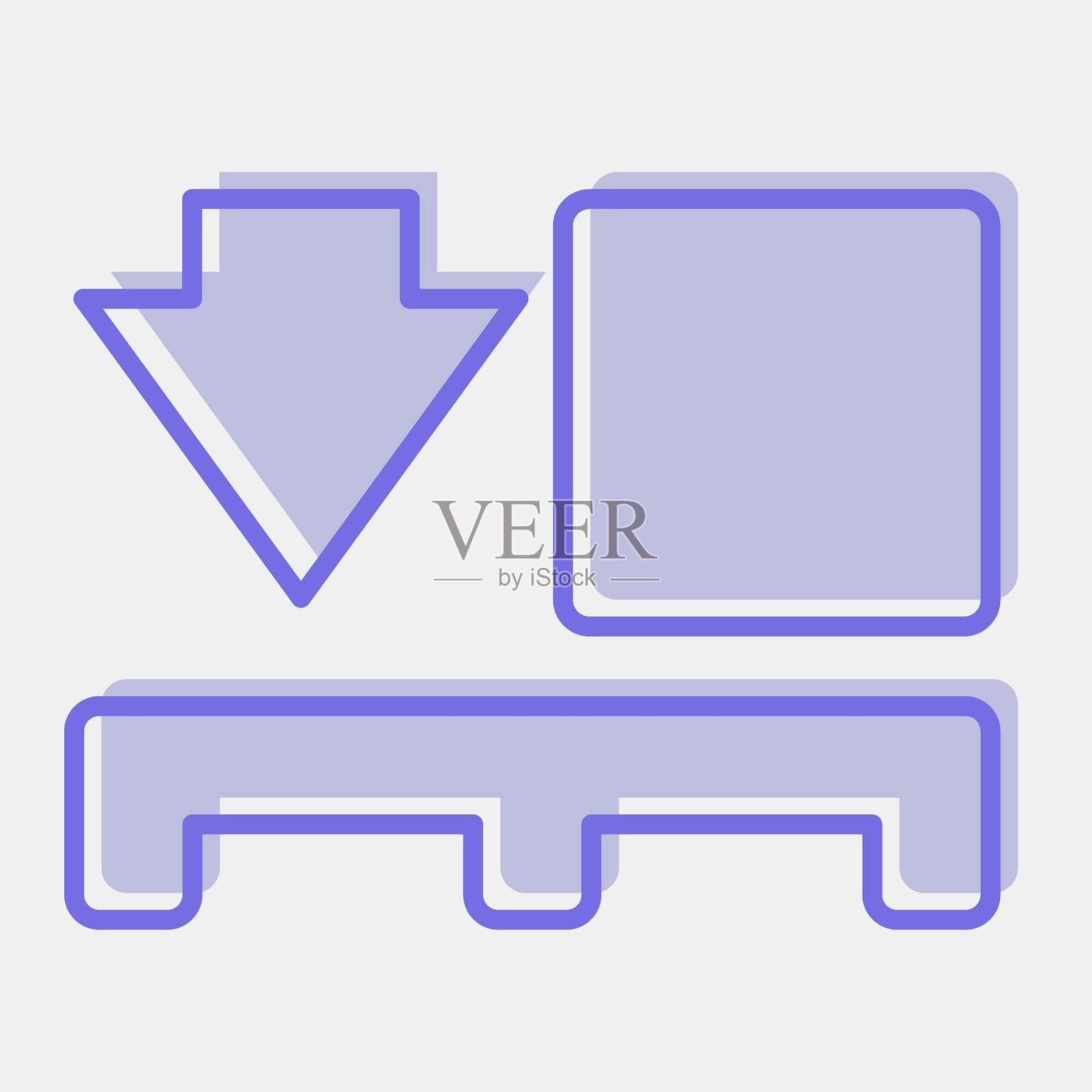 图标使用调色板。包装符号元素。双色风格的图标。适合印刷、海报、标志、产品包装、标识、探险等。插画图片素材