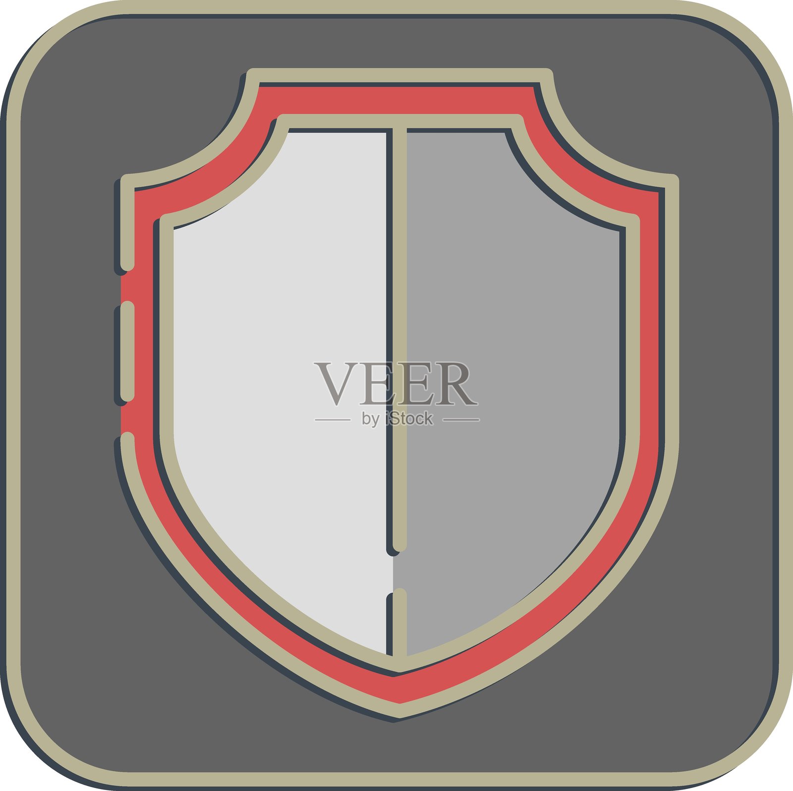 图标盾牌。电子竞技游戏元素。浮雕风格的图标。适合用于印刷、海报、标志、广告、信息图等。插画图片素材