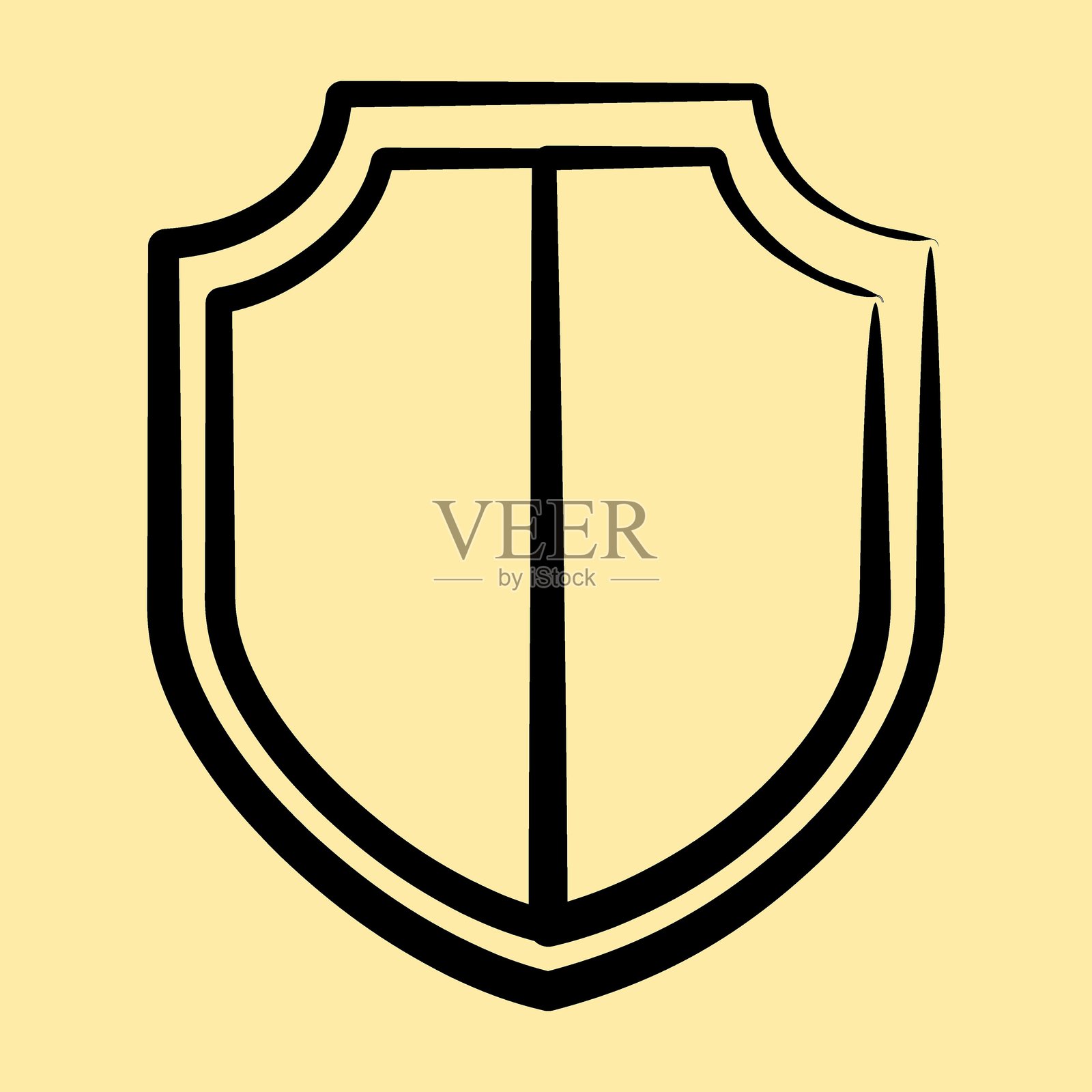 图标盾牌。电子竞技游戏元素。手绘风格的图标。适合印刷、海报、标志、广告、信息图等。插画图片素材