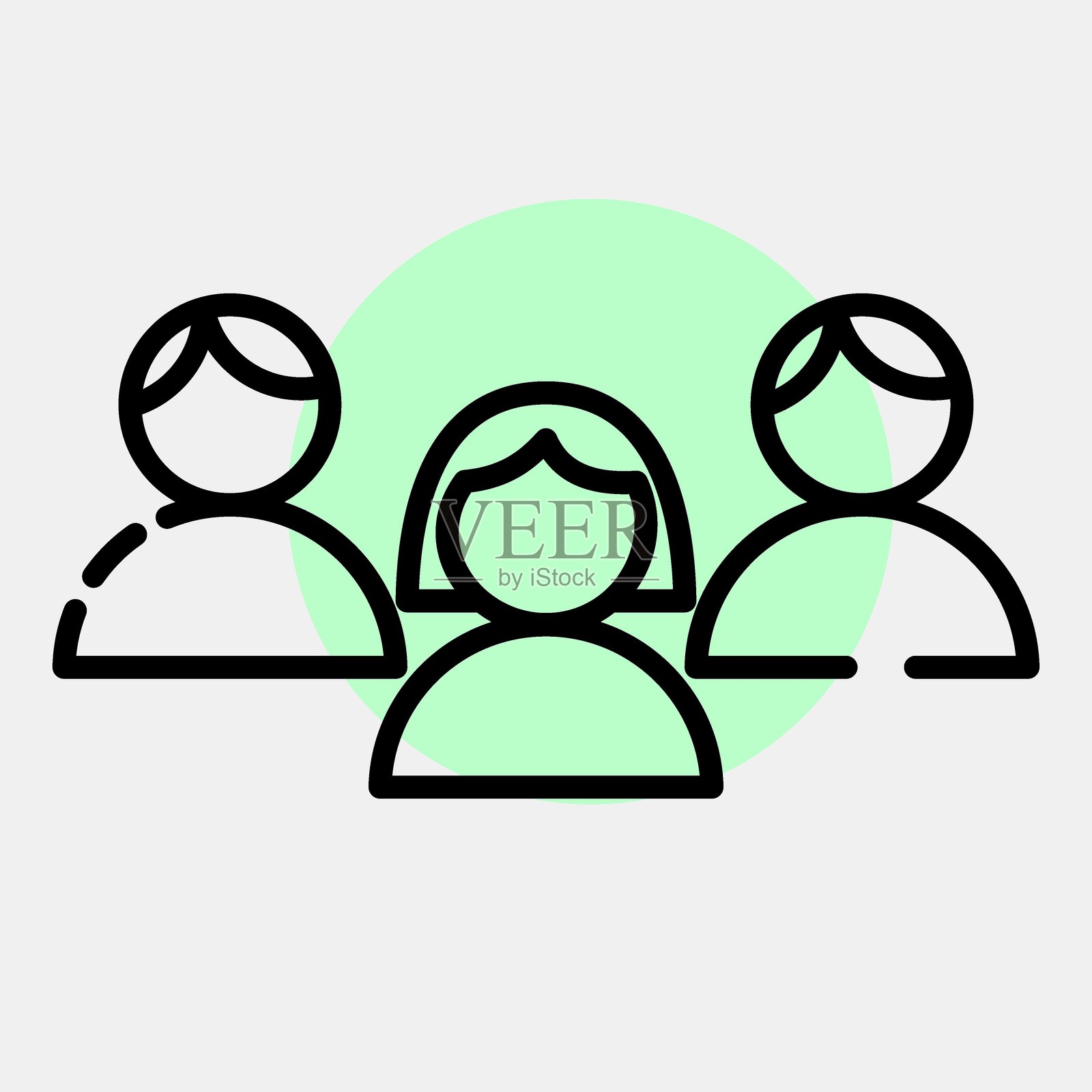 选民图标。印度尼西亚大选元素。彩色点状风格的图标。适合印刷、海报、信息图等。插画图片素材