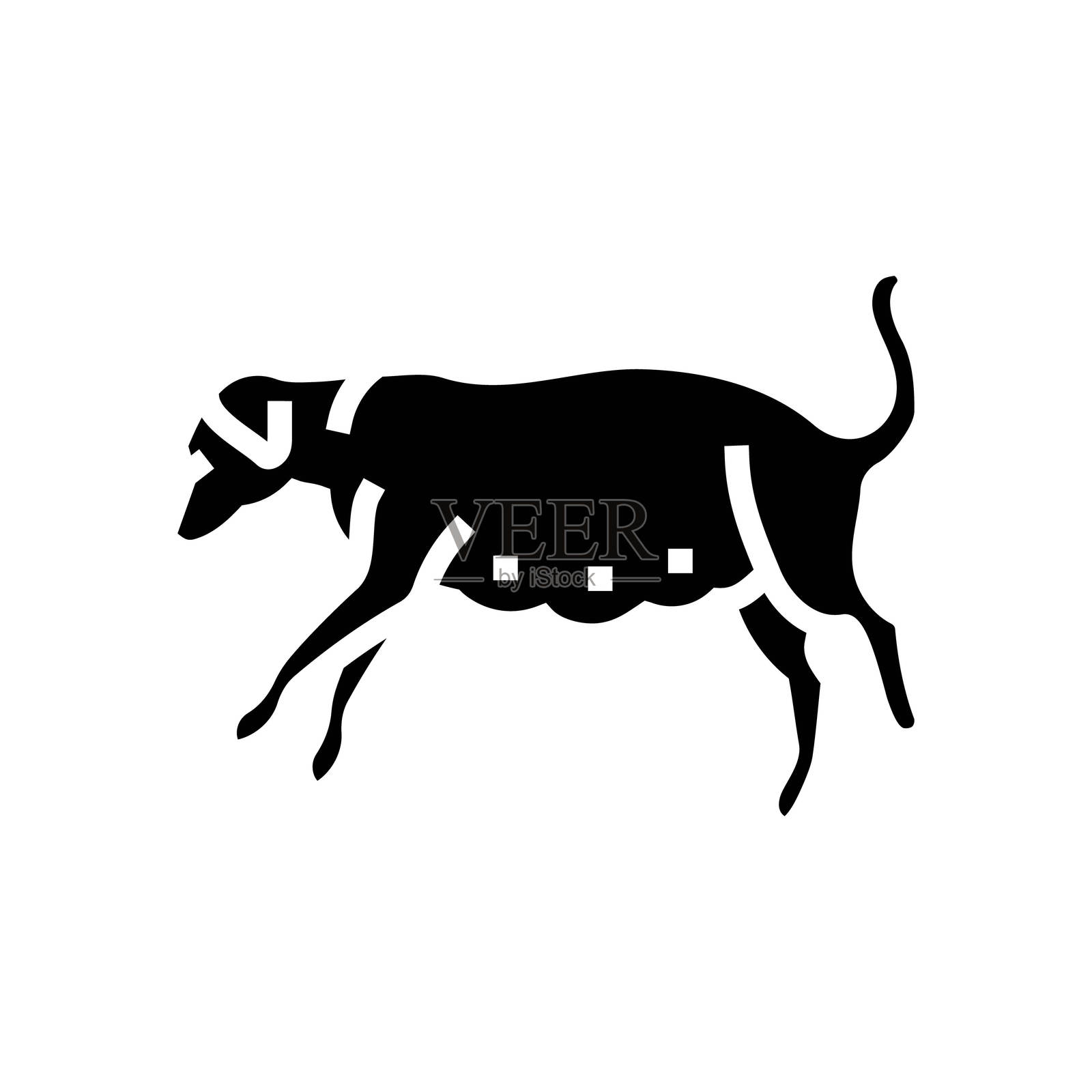 怀孕狗的图标矢量插图插画图片素材