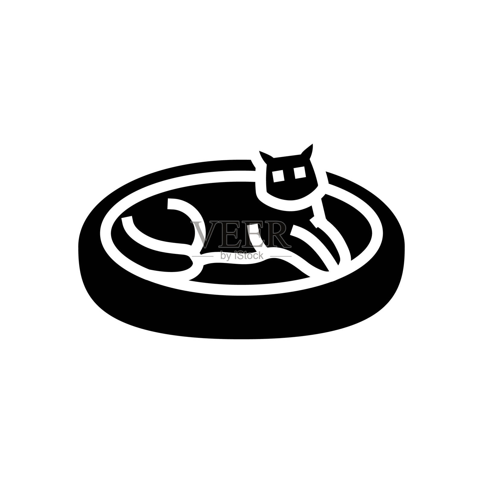 猫床繁殖图标矢量插图插画图片素材