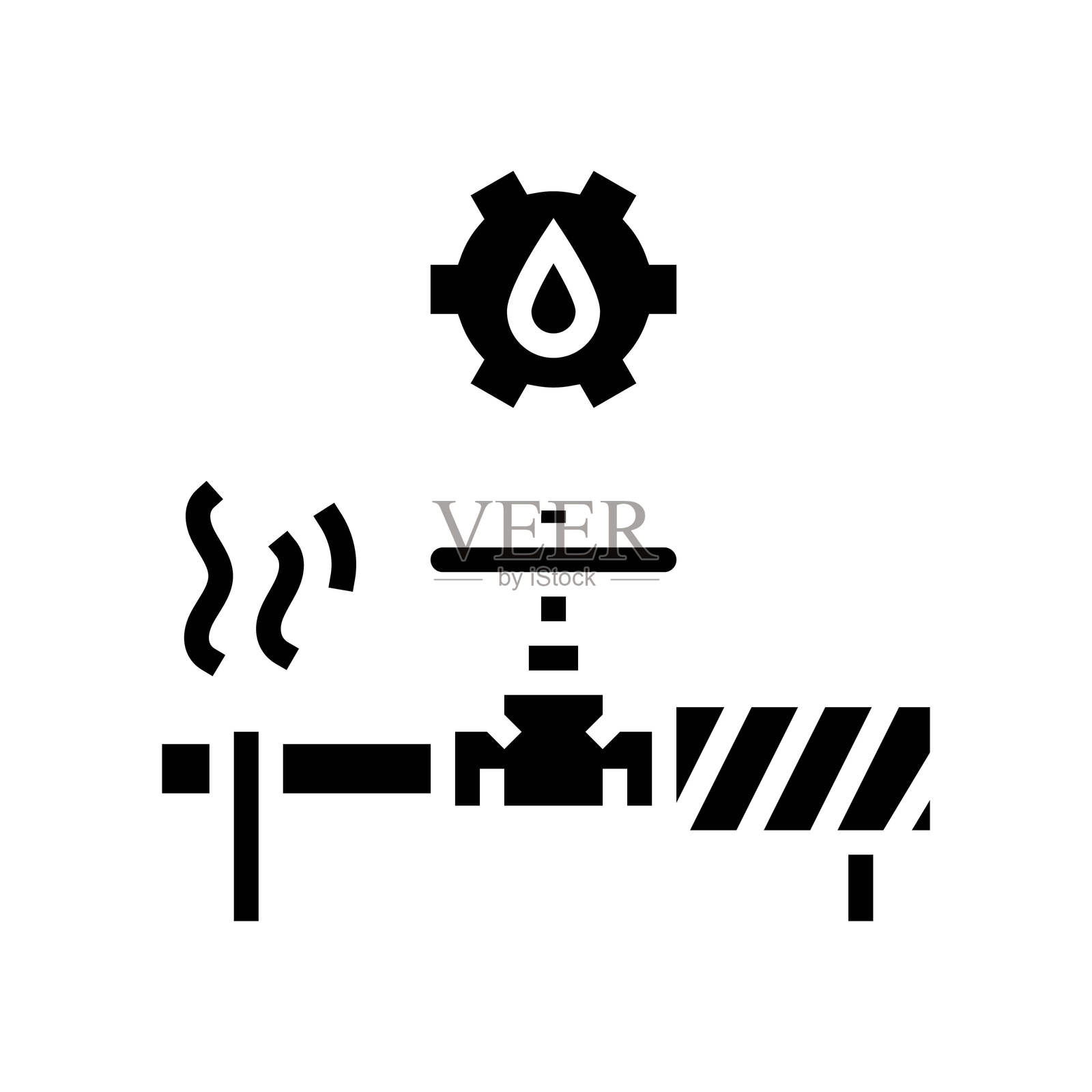 家庭维护用水管绝缘图标矢量插图插画图片素材