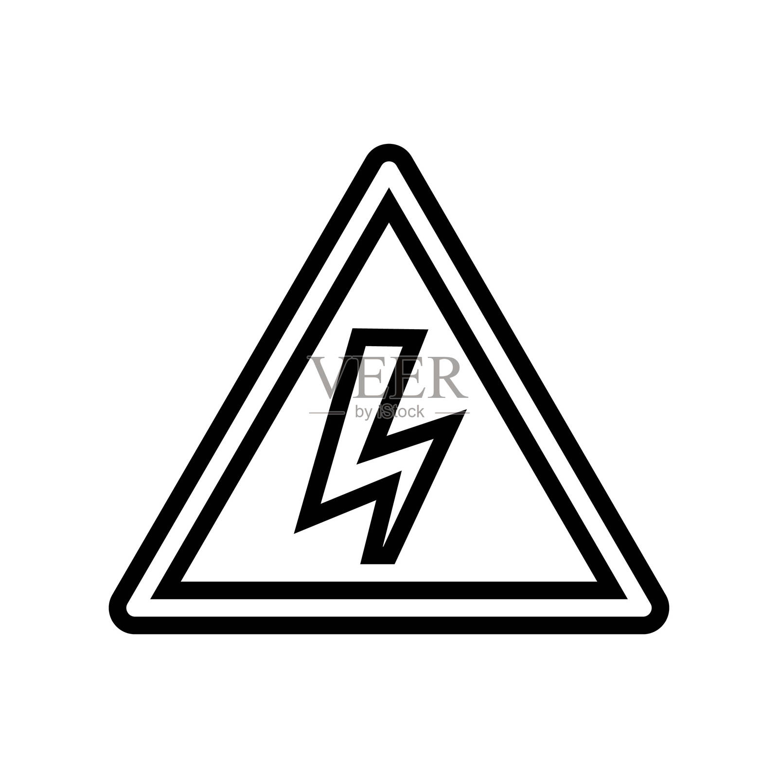 飓风灾害停电线条图标插图插画图片素材