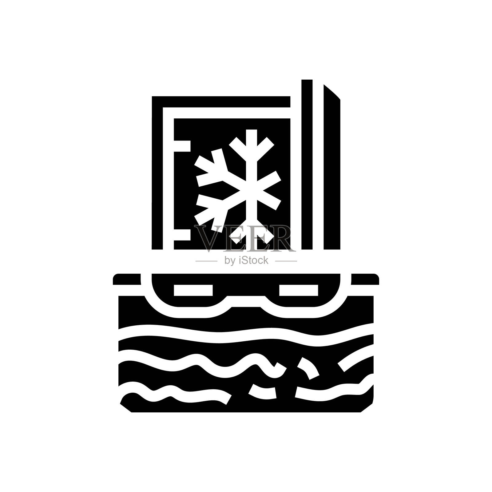 冷冻食品安全图标矢量插图插画图片素材